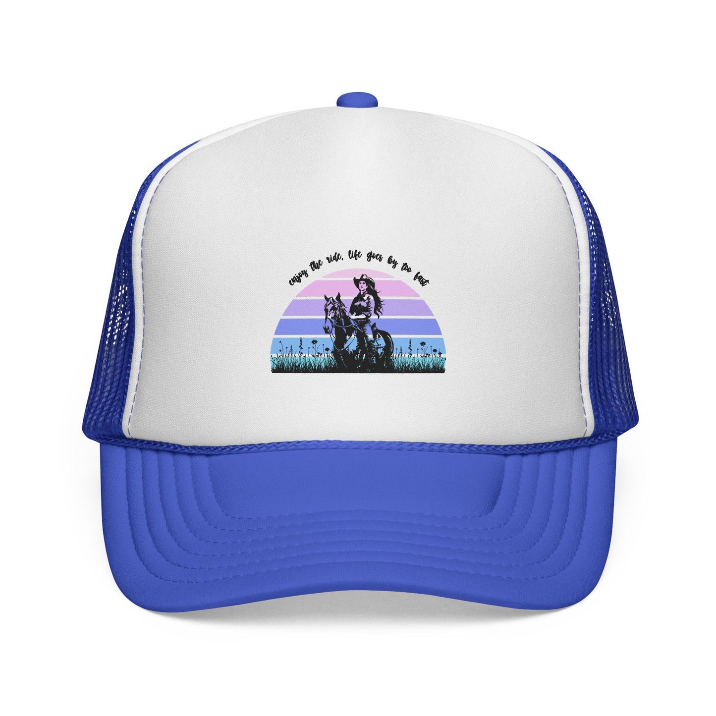 Enjoy the ride, life goes by too fast Trucker Caps