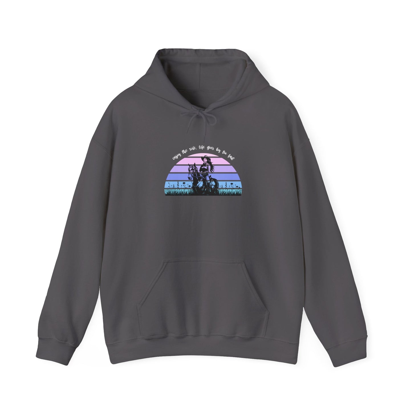 Enjoy the ride, life goes by too fast Unisex Heavy Blend™ Hooded Sweatshirt
