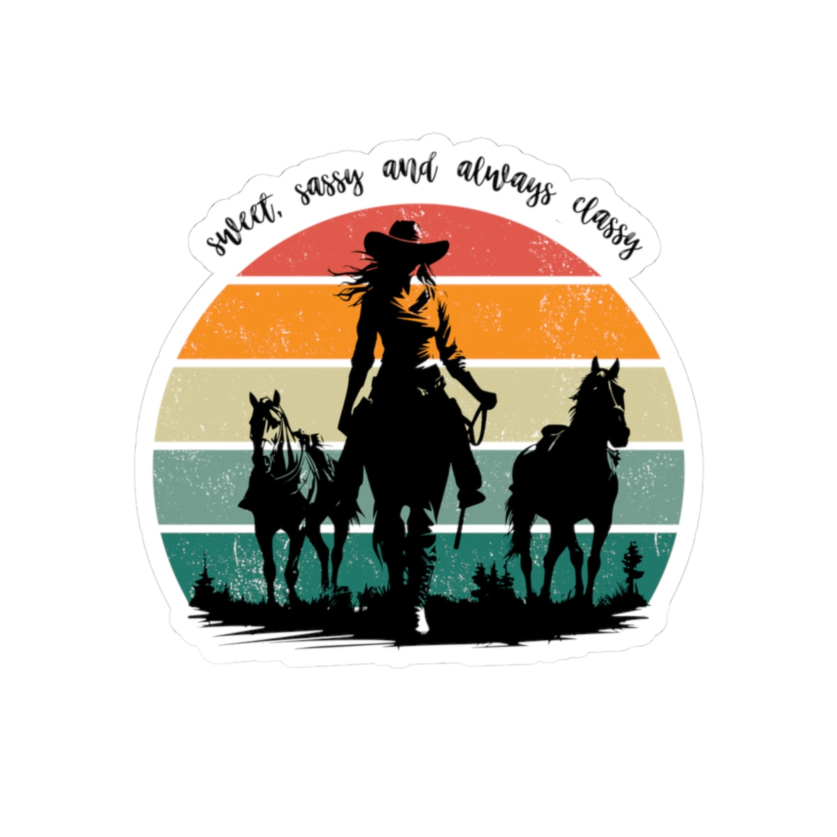 Sweet, sassy and always classy Kiss-Cut Stickers