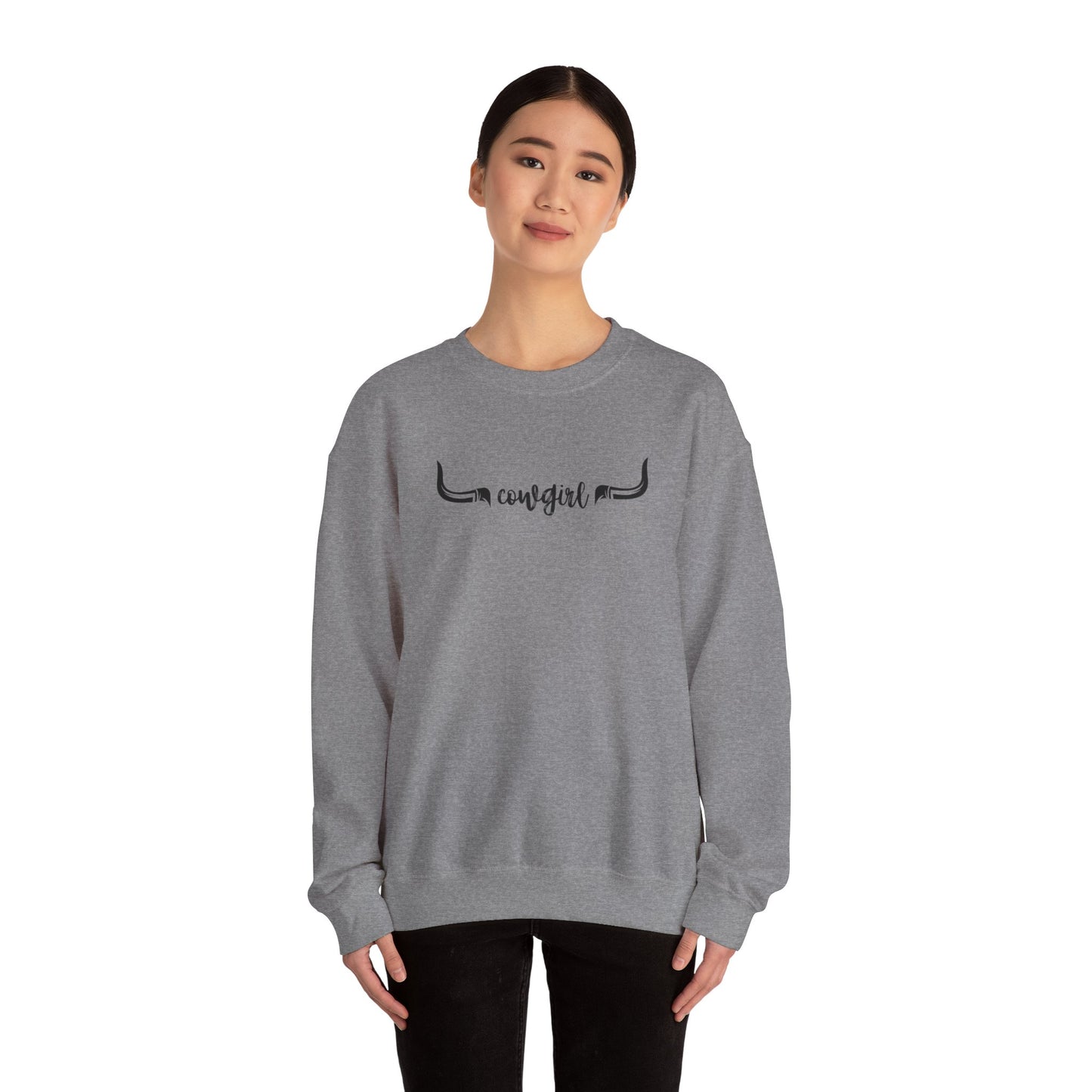 Cowgirl longhorns Unisex Heavy Blend™ Crewneck Sweatshirt