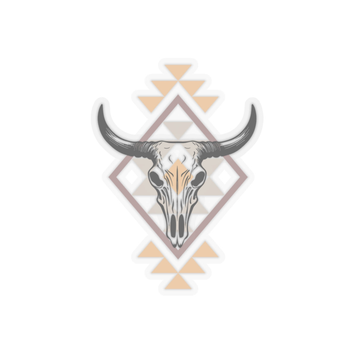 Cow skull western print Kiss-Cut Stickers