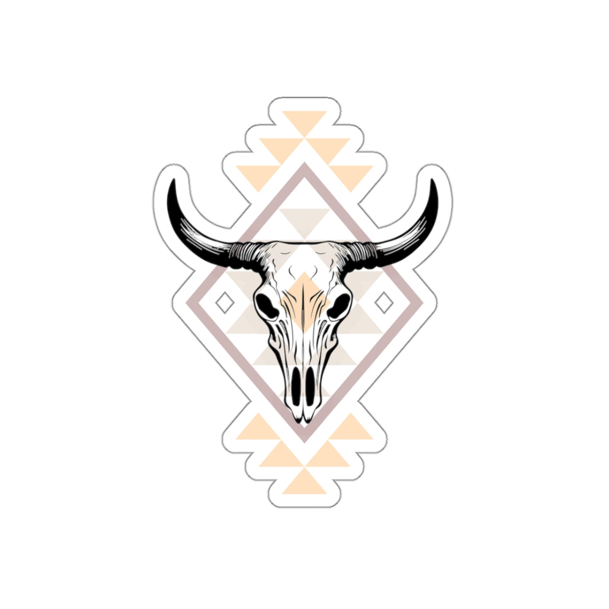 Cow skull western print Kiss-Cut Stickers