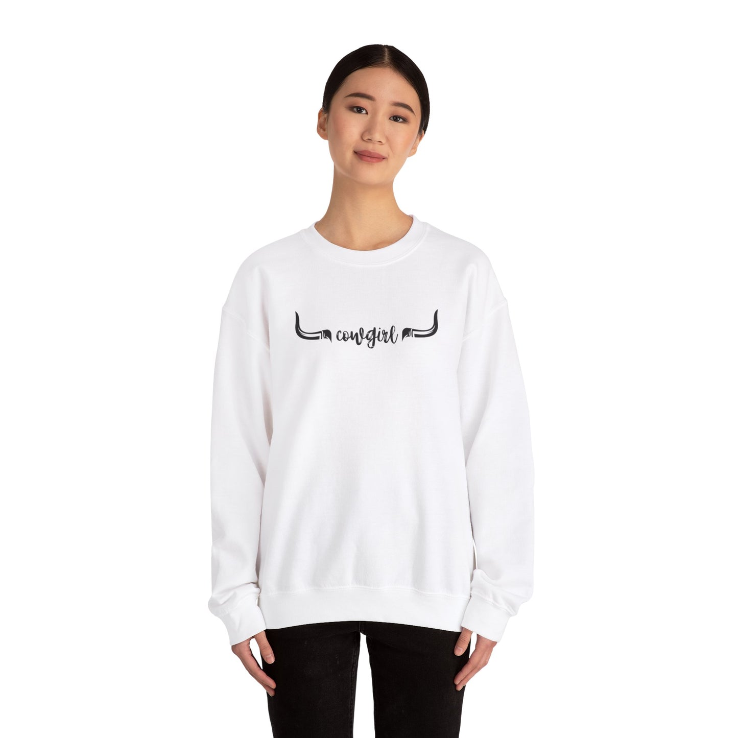 Cowgirl longhorns Unisex Heavy Blend™ Crewneck Sweatshirt