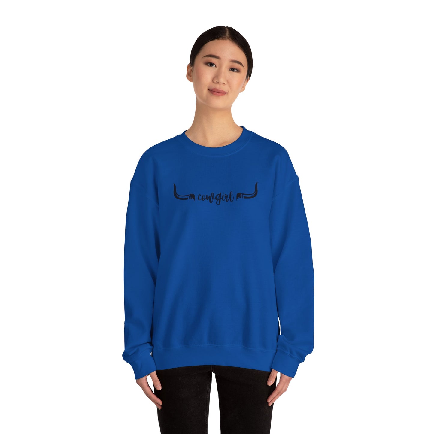 Cowgirl longhorns Unisex Heavy Blend™ Crewneck Sweatshirt