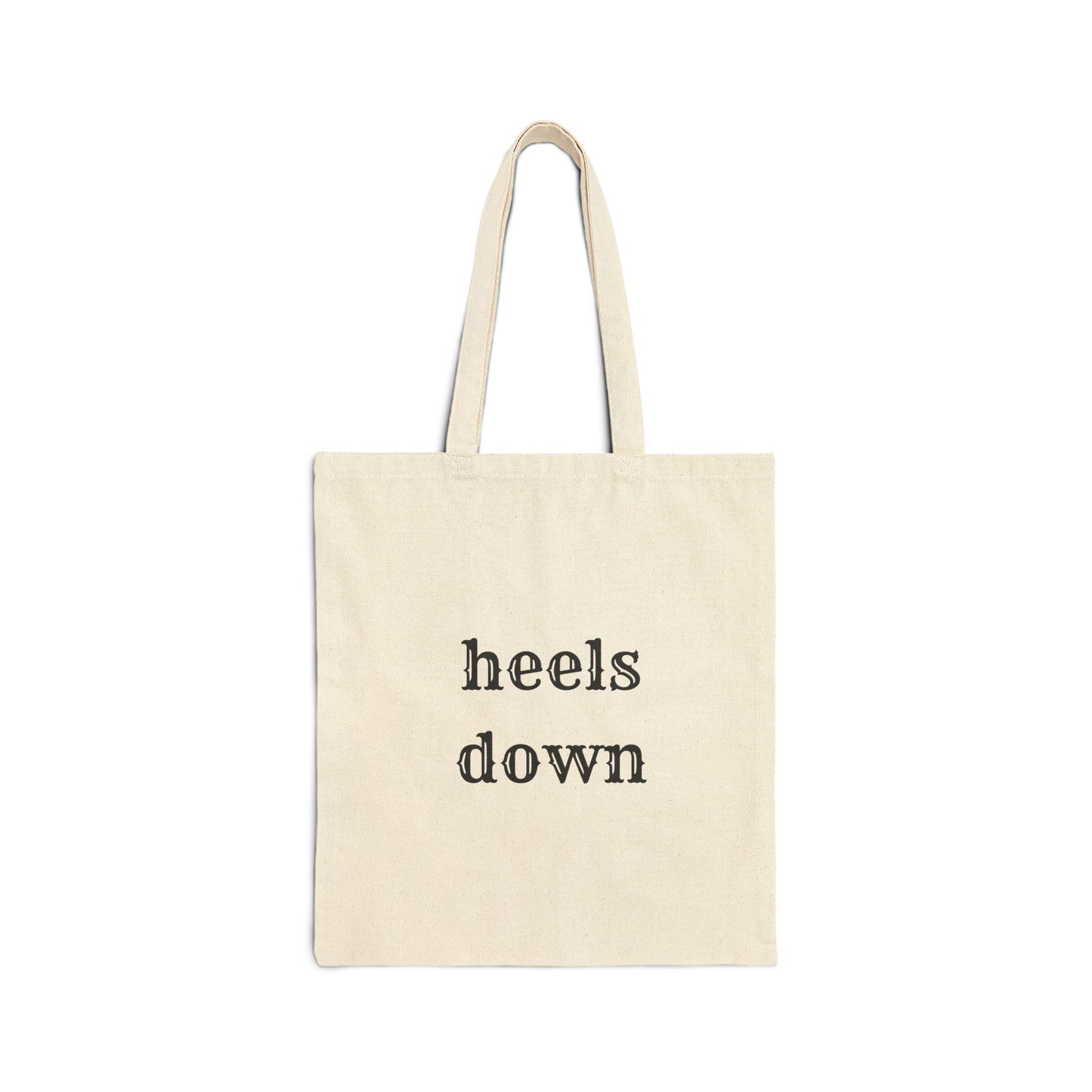 Heels down Cotton Canvas Tote Bag