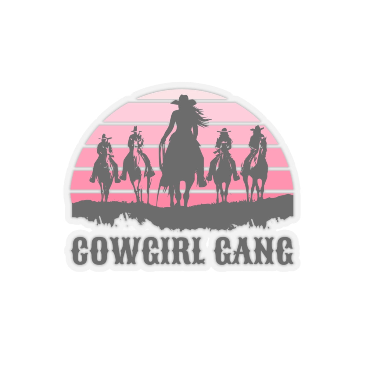 Cowgirl gang Kiss-Cut Stickers