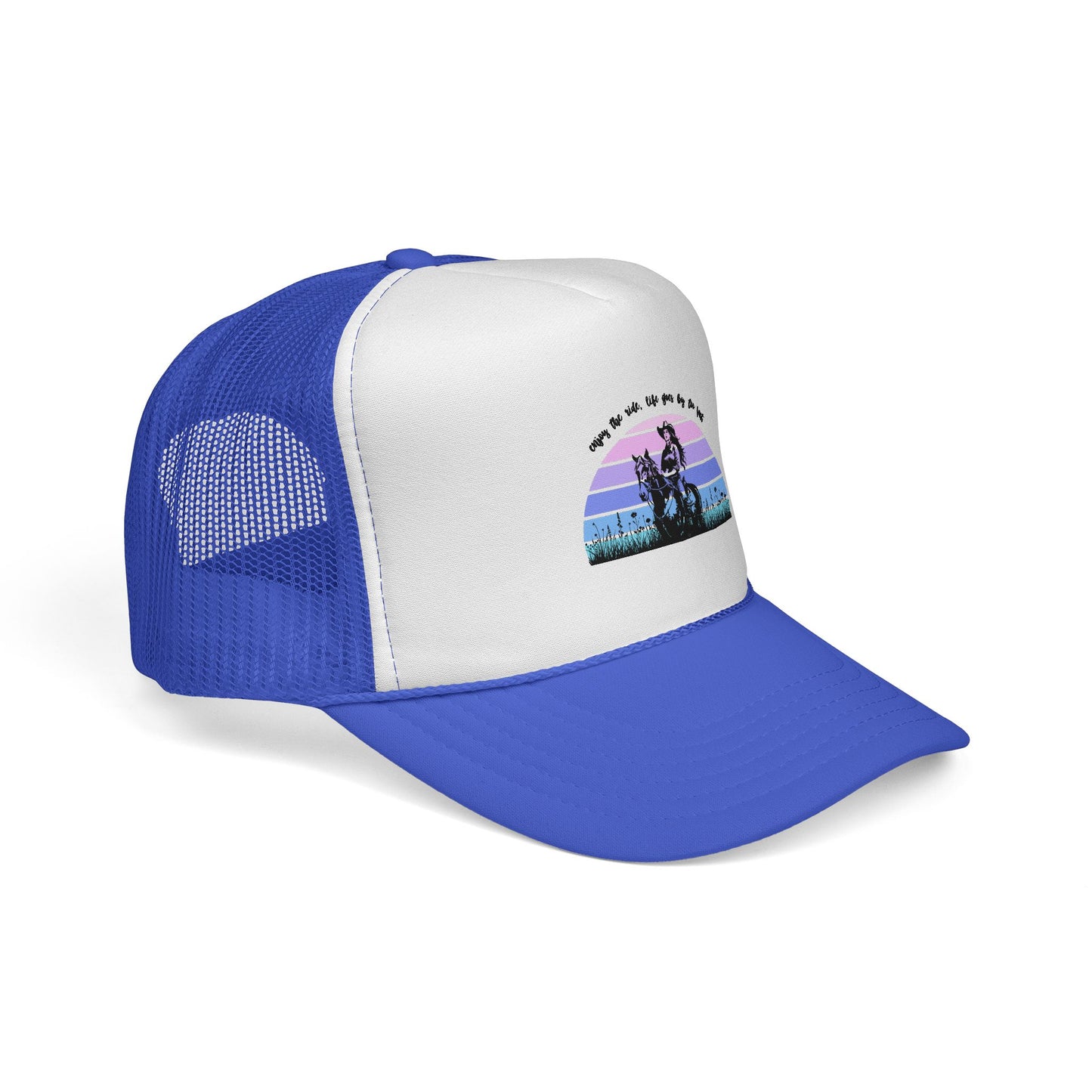 Enjoy the ride, life goes by too fast Trucker Caps