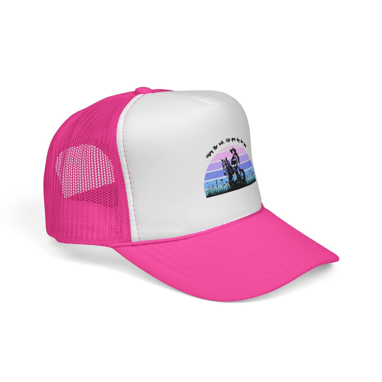 Enjoy the ride, life goes by too fast Trucker Caps