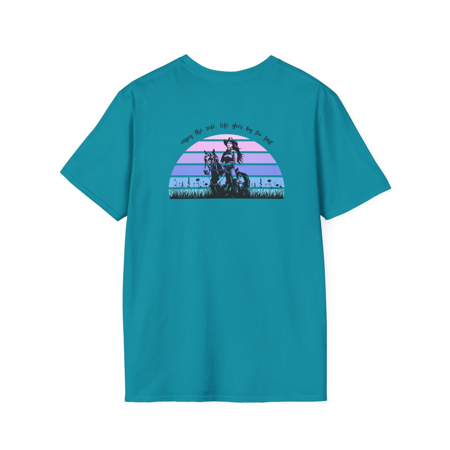 Enjoy the ride, life goes by too fast Unisex Softstyle T-Shirt