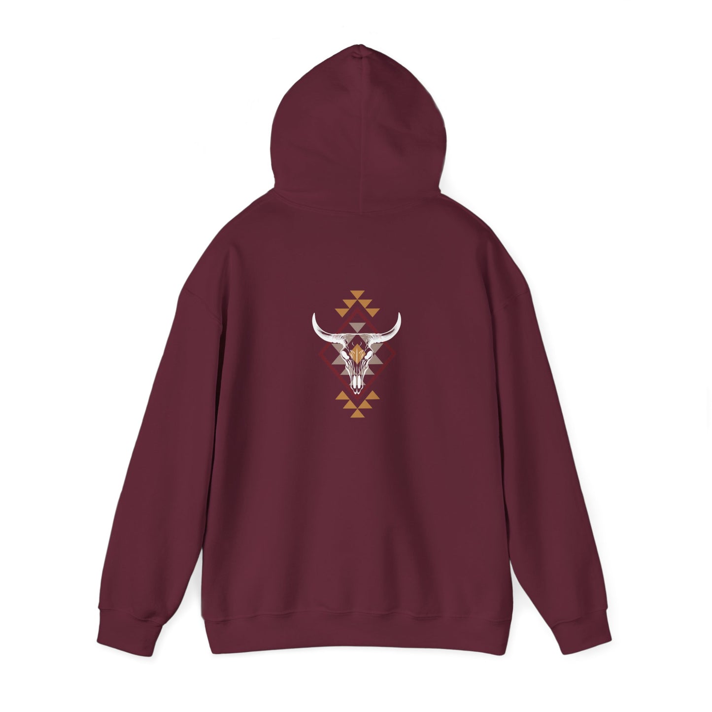 Cow skull western print Unisex Heavy Blend™ Hooded Sweatshirt