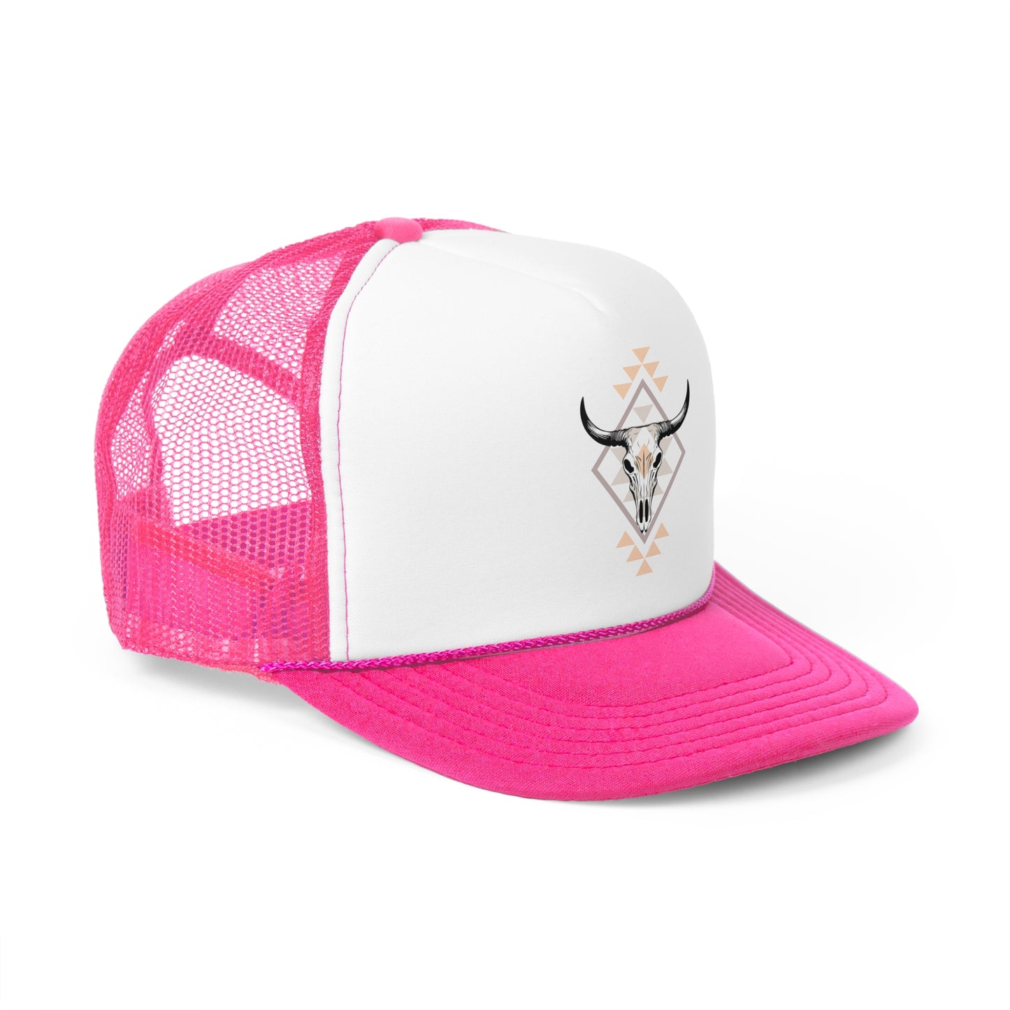 Cow skull western print Trucker Caps