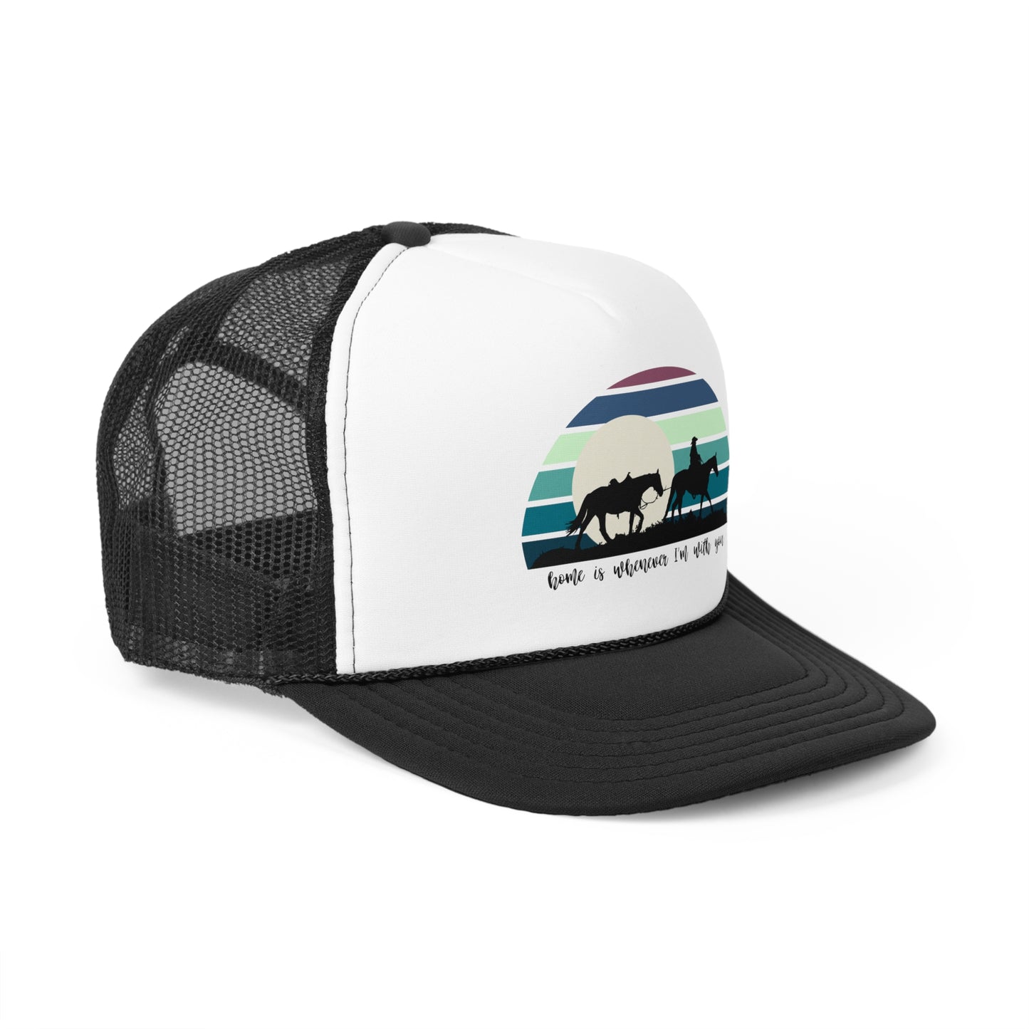 Cowboy and the moon Trucker Caps