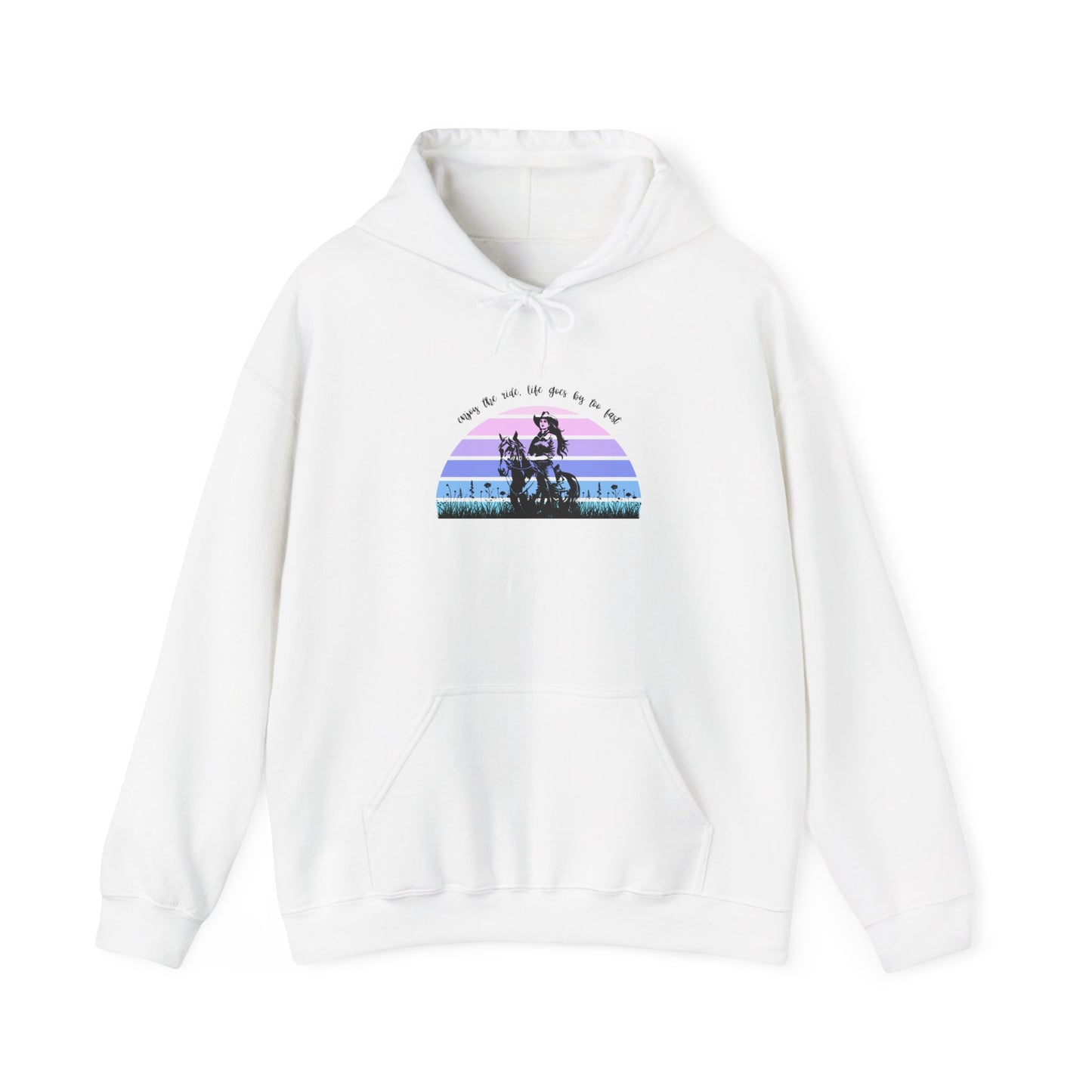 Enjoy the ride, life goes by too fast Unisex Heavy Blend™ Hooded Sweatshirt