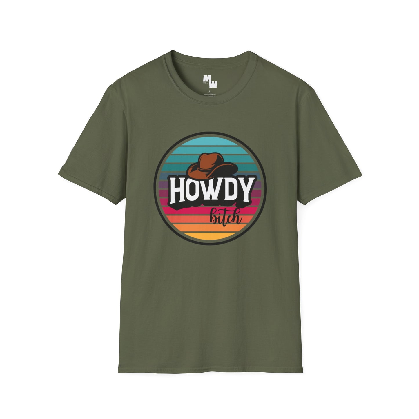 Howdy bitch colourful Unisex Softstyle T-Shirt