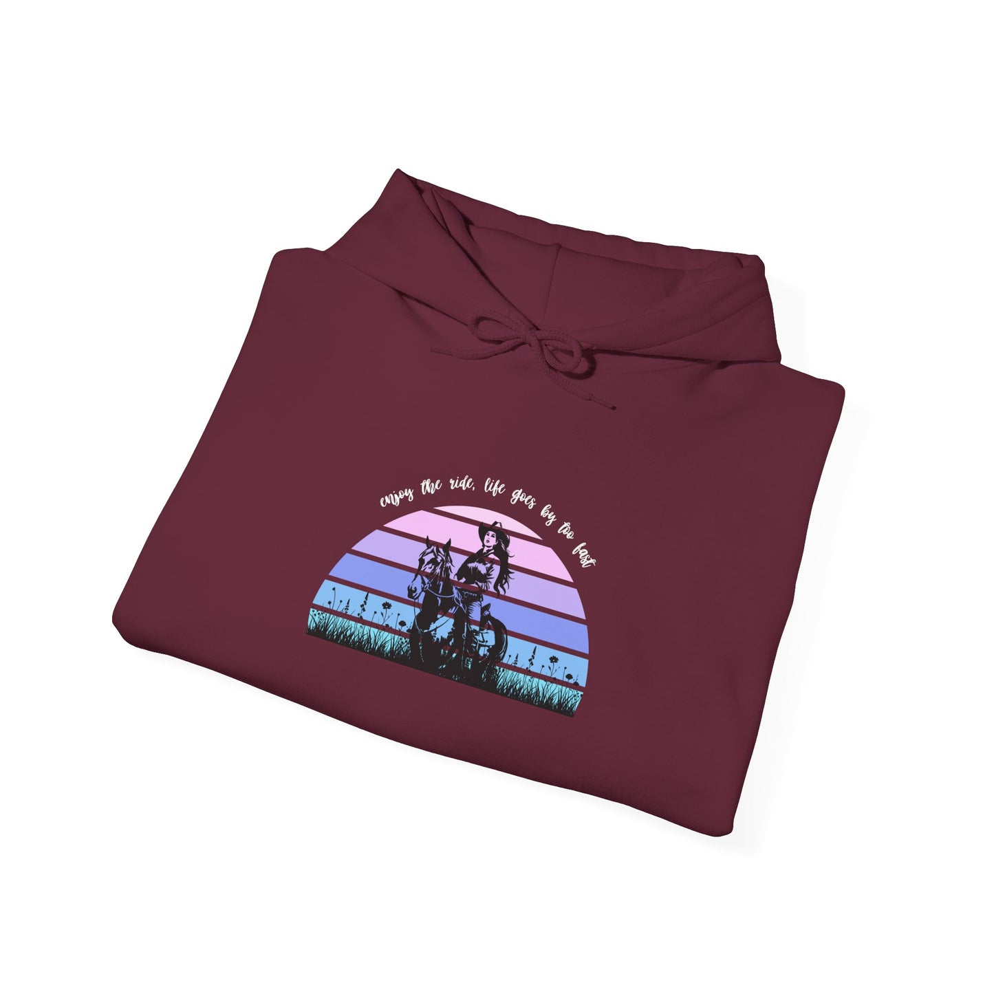 Enjoy the ride, life goes by too fast Unisex Heavy Blend™ Hooded Sweatshirt