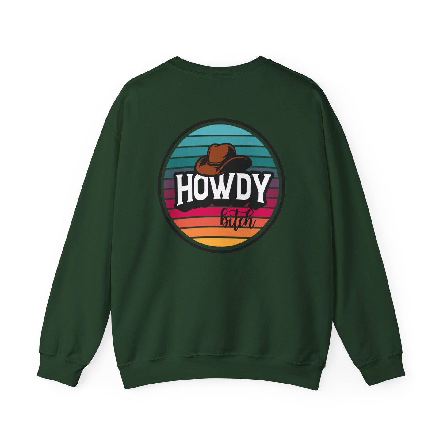 Howdy bitch colourful Unisex Heavy Blend™ Crewneck Sweatshirt