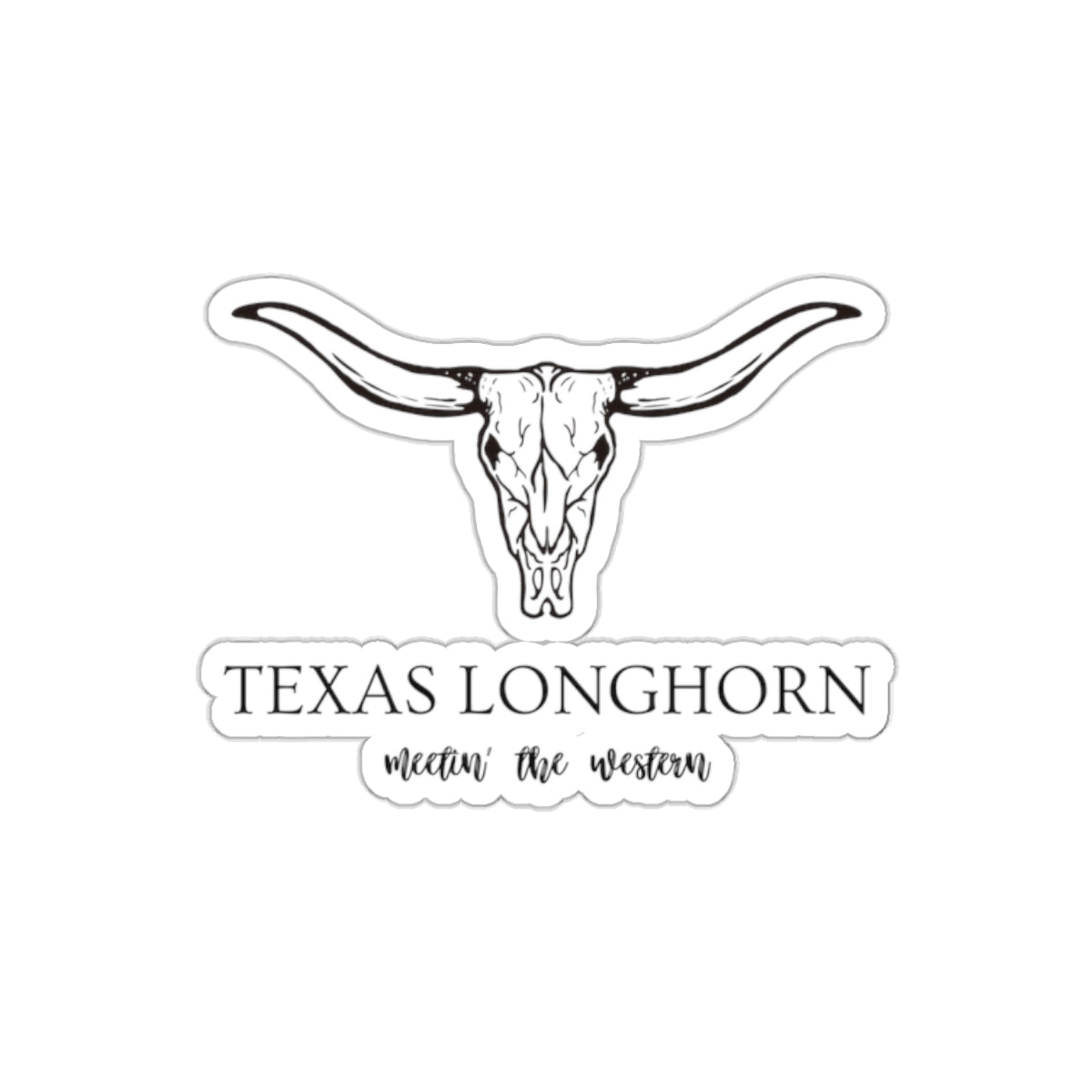 Texas longhorn Kiss-Cut Stickers