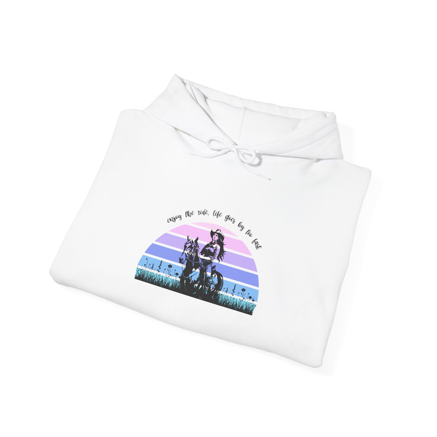 Enjoy the ride, life goes by too fast Unisex Heavy Blend™ Hooded Sweatshirt