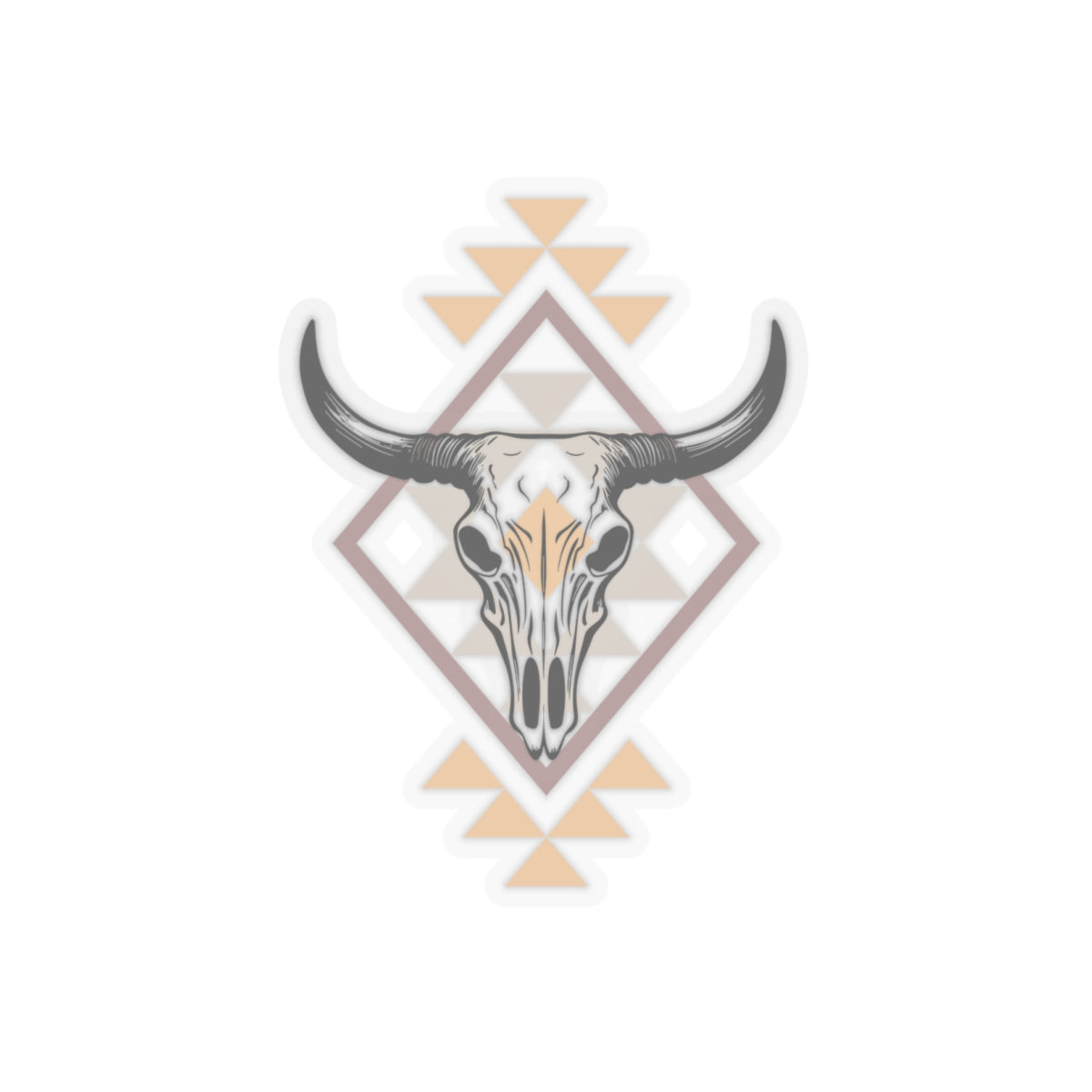 Cow skull western print Kiss-Cut Stickers