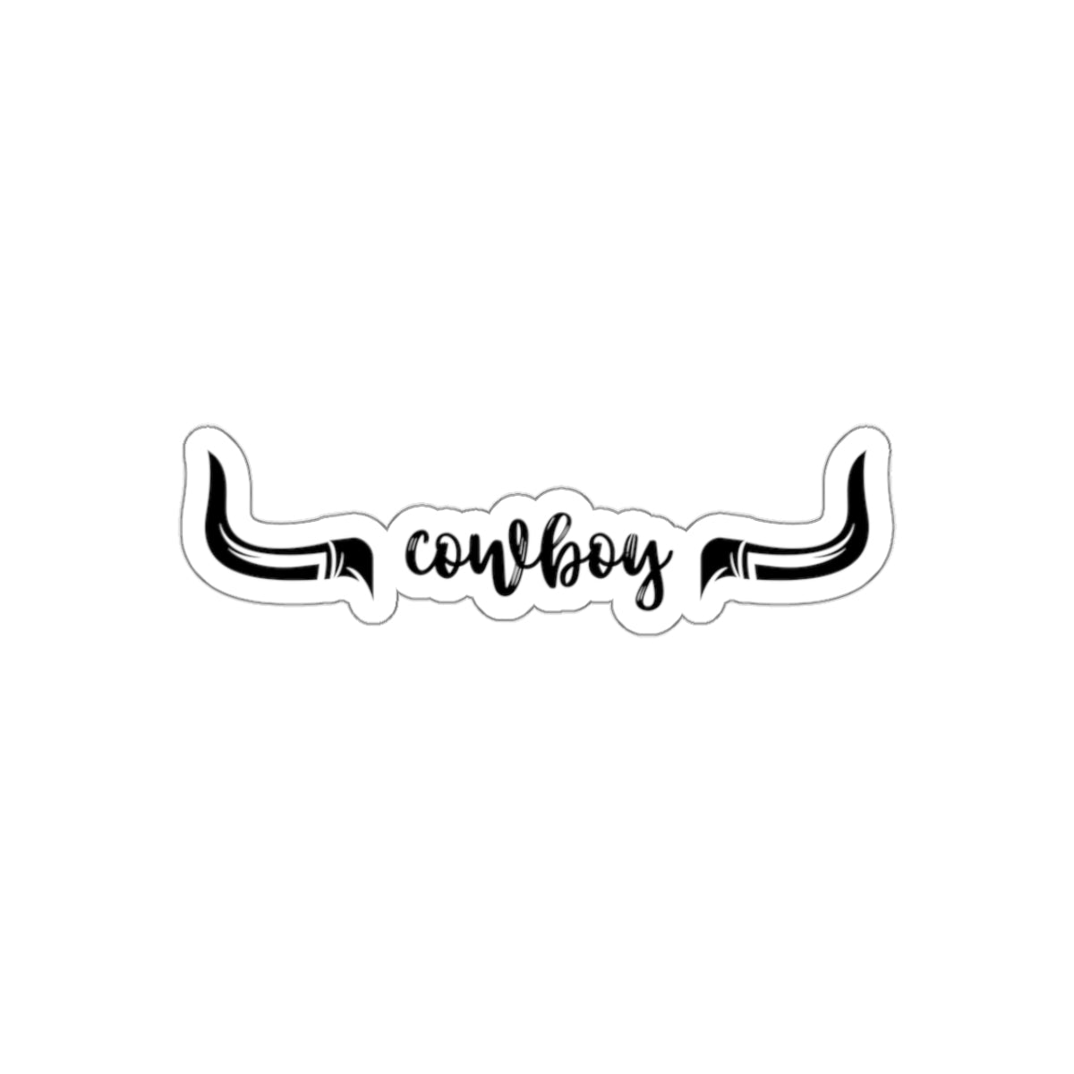 Cowboy longhorns Kiss-Cut Stickers