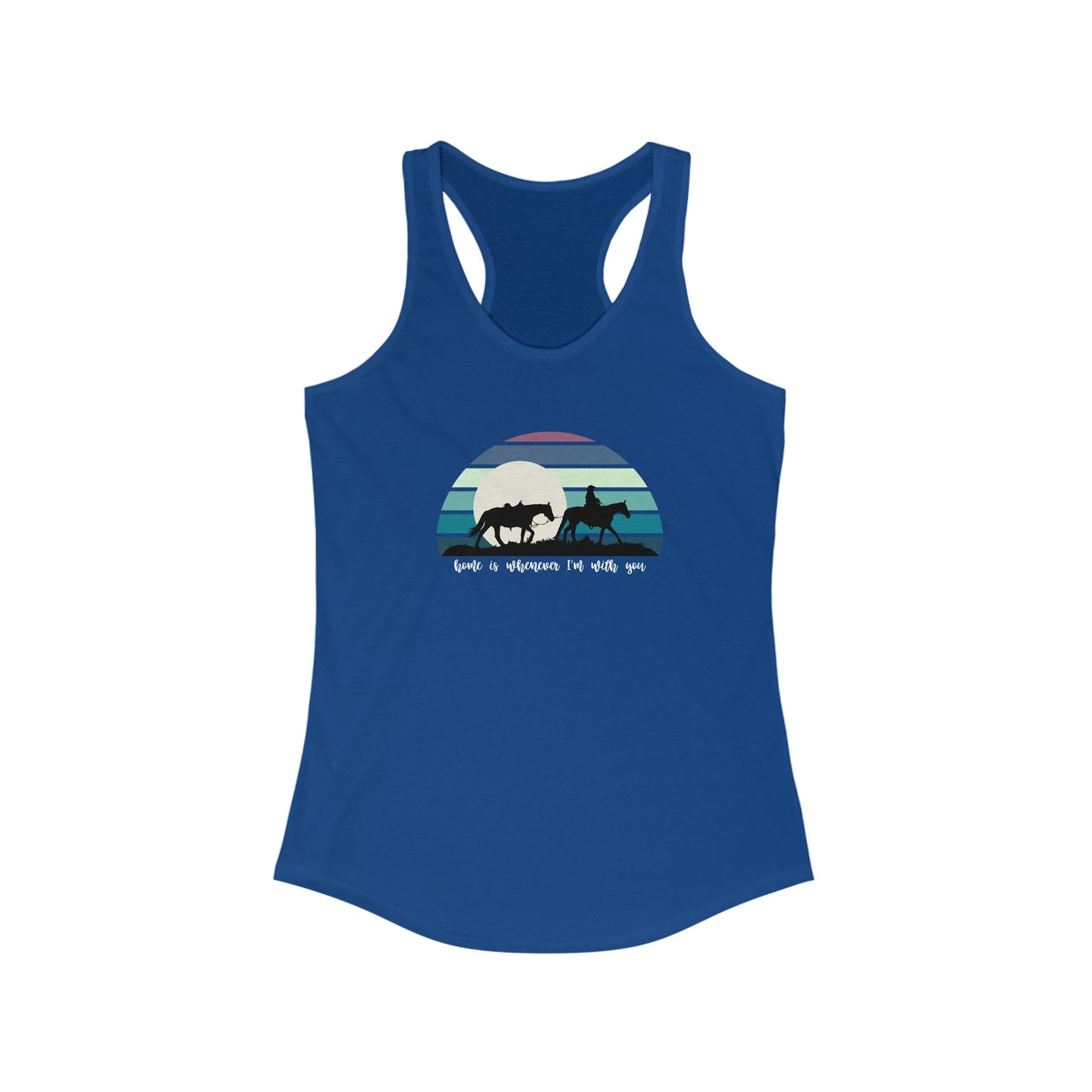 Cowboy and the moon Racerback Tank