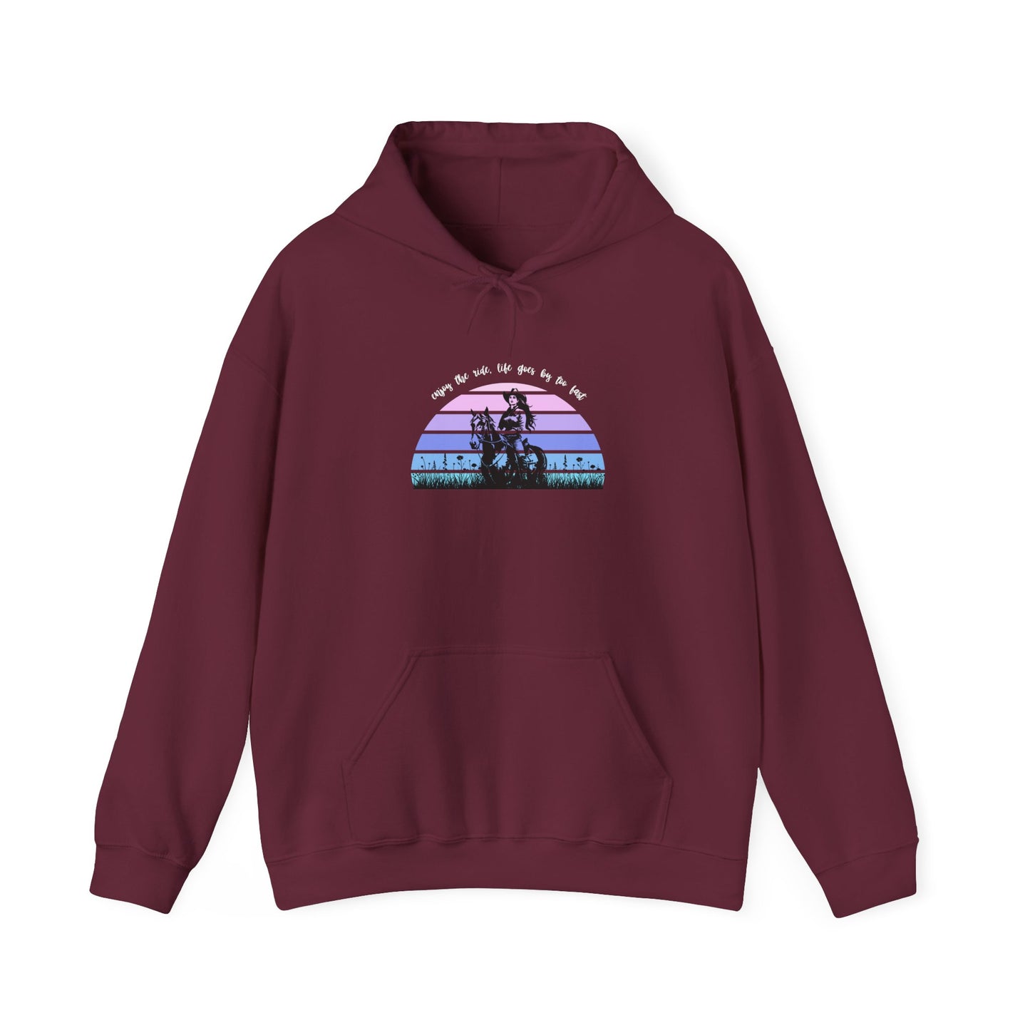 Enjoy the ride, life goes by too fast Unisex Heavy Blend™ Hooded Sweatshirt