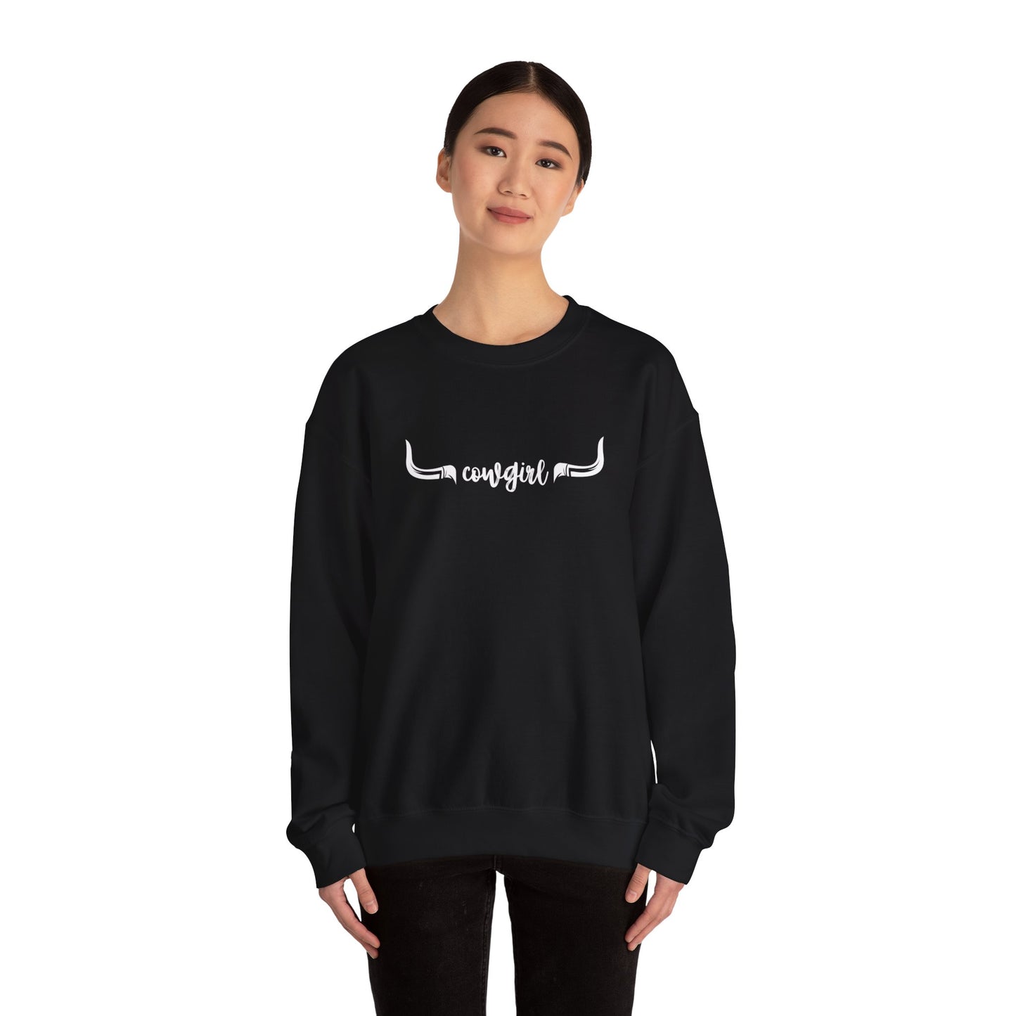 Cowgirl longhorns Unisex Heavy Blend™ Crewneck Sweatshirt