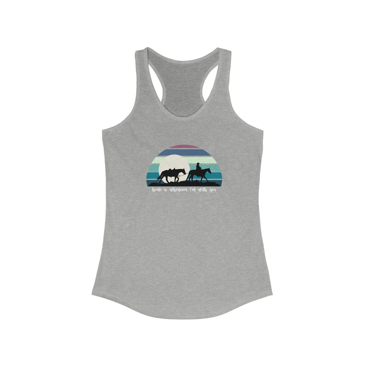 Cowboy and the moon Racerback Tank