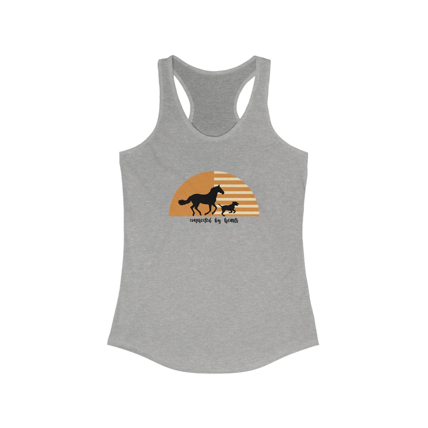Connected by heart Women's Ideal Racerback Tank