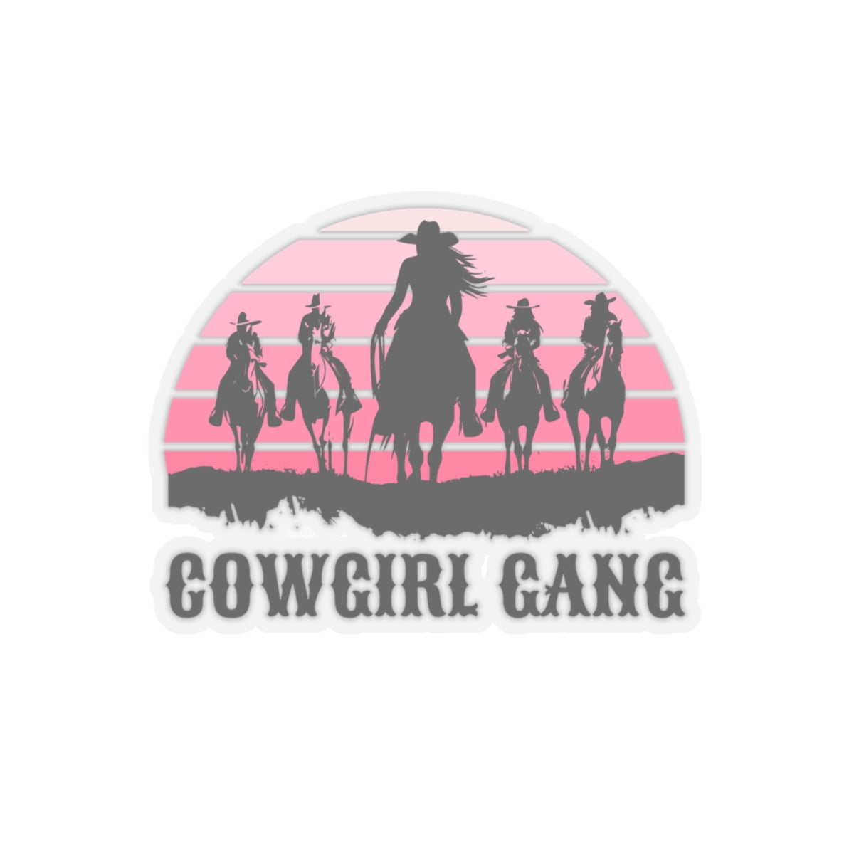 Cowgirl gang Kiss-Cut Stickers