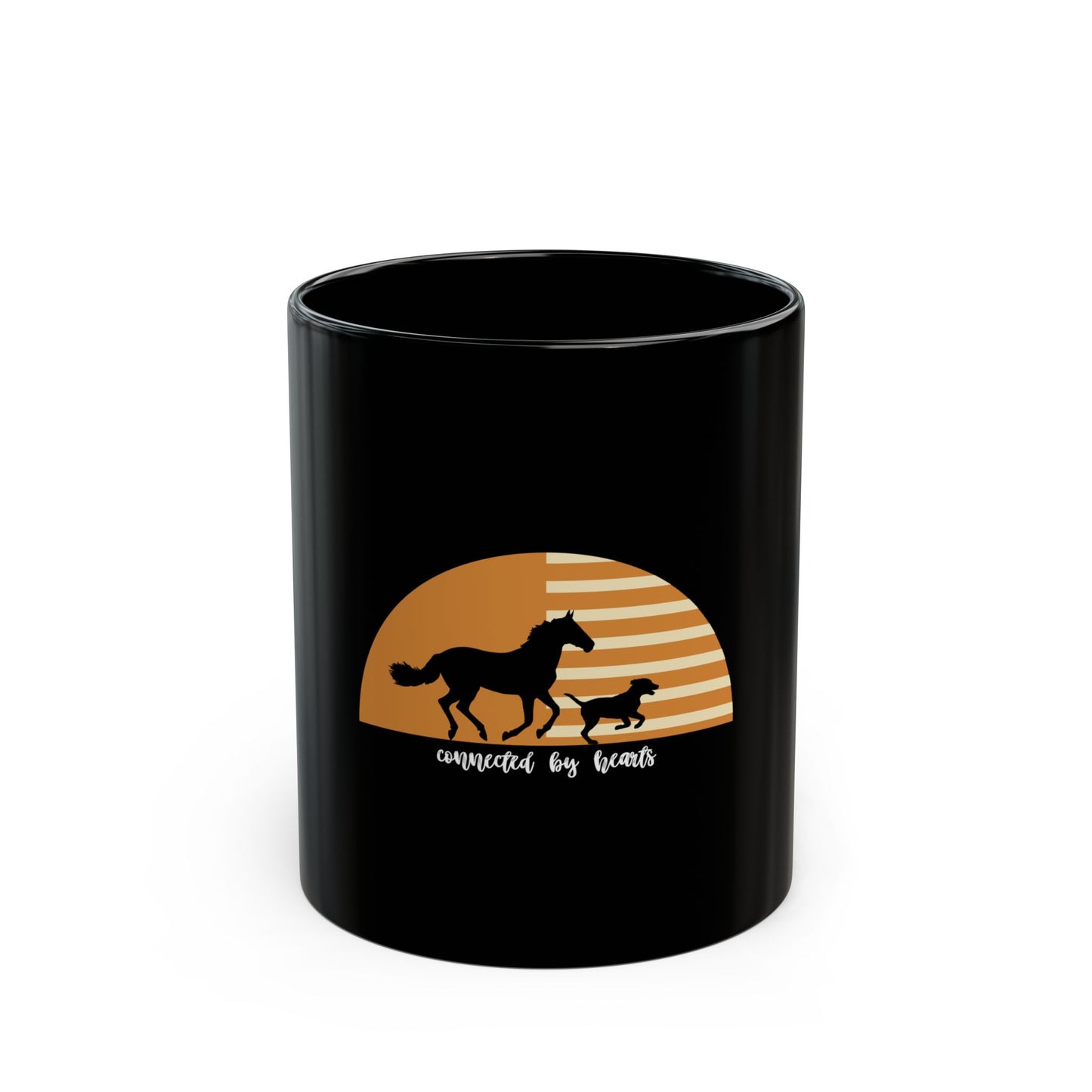 Connected by heart Black Mug (11oz, 15oz)