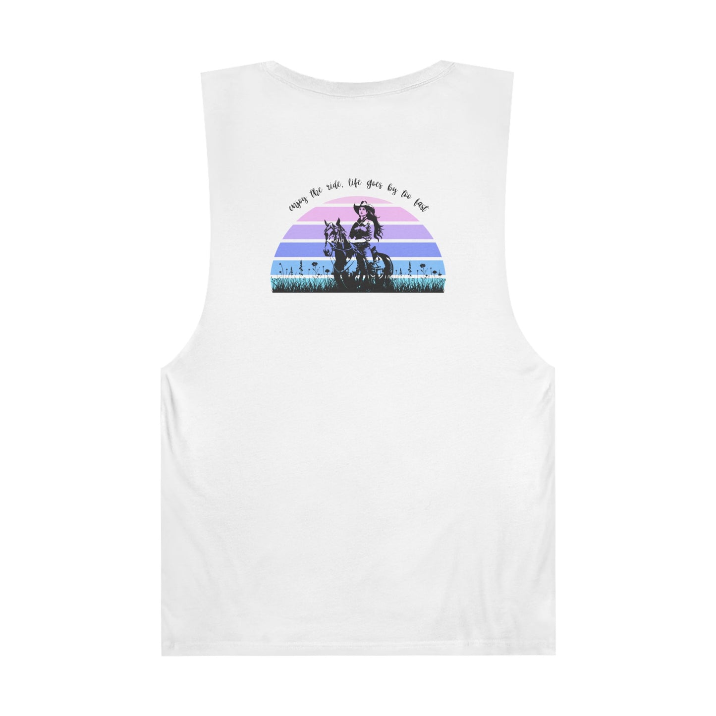 Enjoy the ride, life goes by too fast Unisex Barnard Tank