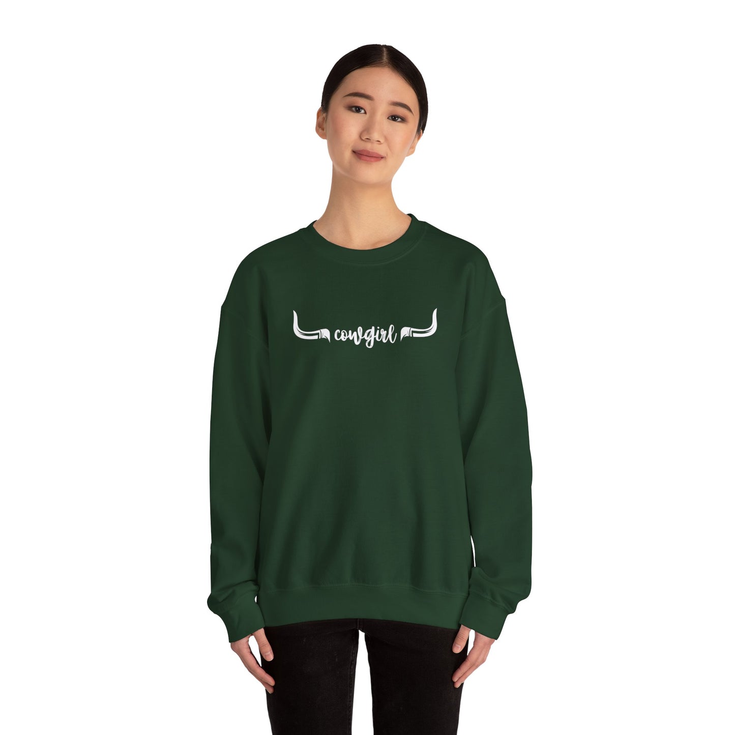 Cowgirl longhorns Unisex Heavy Blend™ Crewneck Sweatshirt