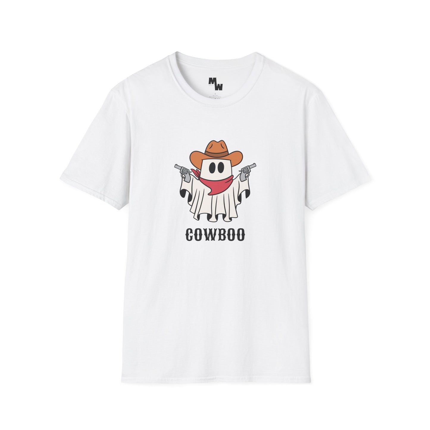 Cowboy Halloween ghost Unisex Softstyle T-Shirt