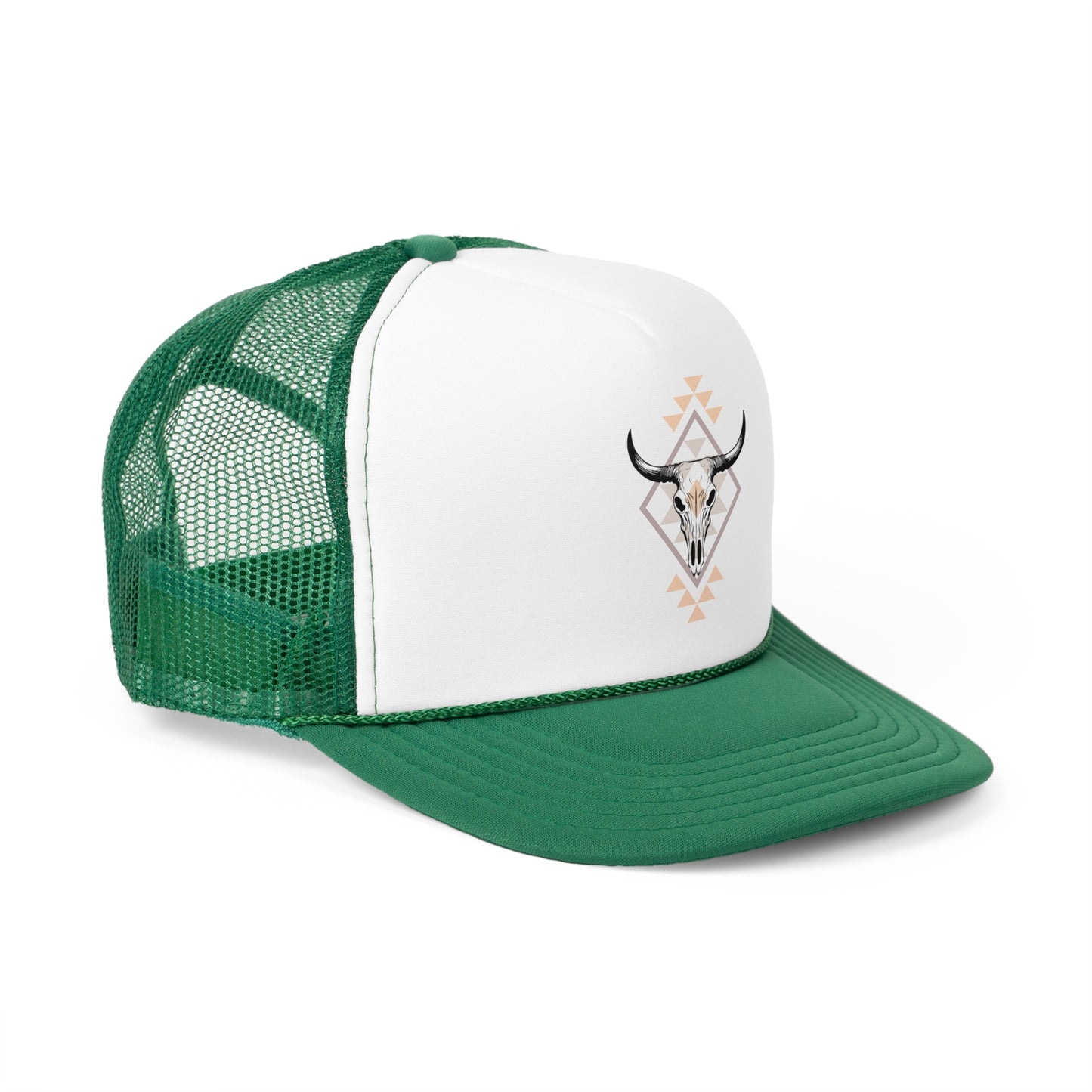 Cow skull western print Trucker Caps