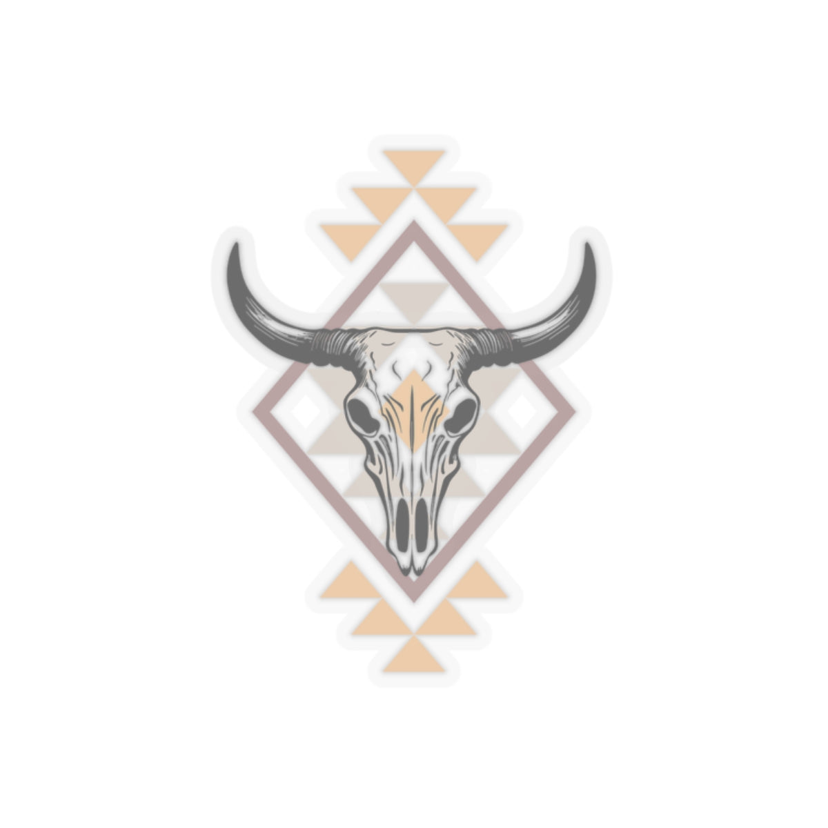 Cow skull western print Kiss-Cut Stickers