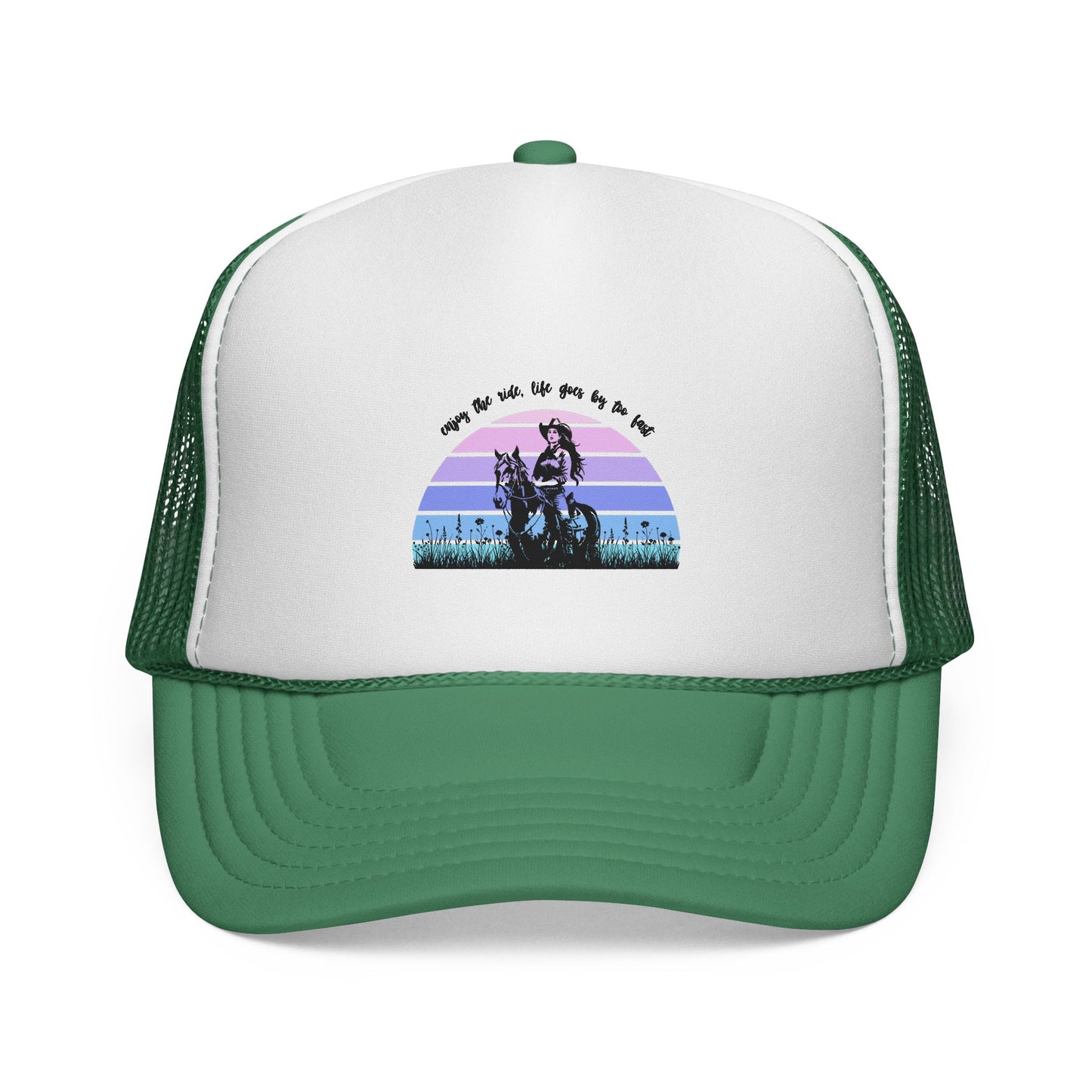 Enjoy the ride, life goes by too fast Trucker Caps