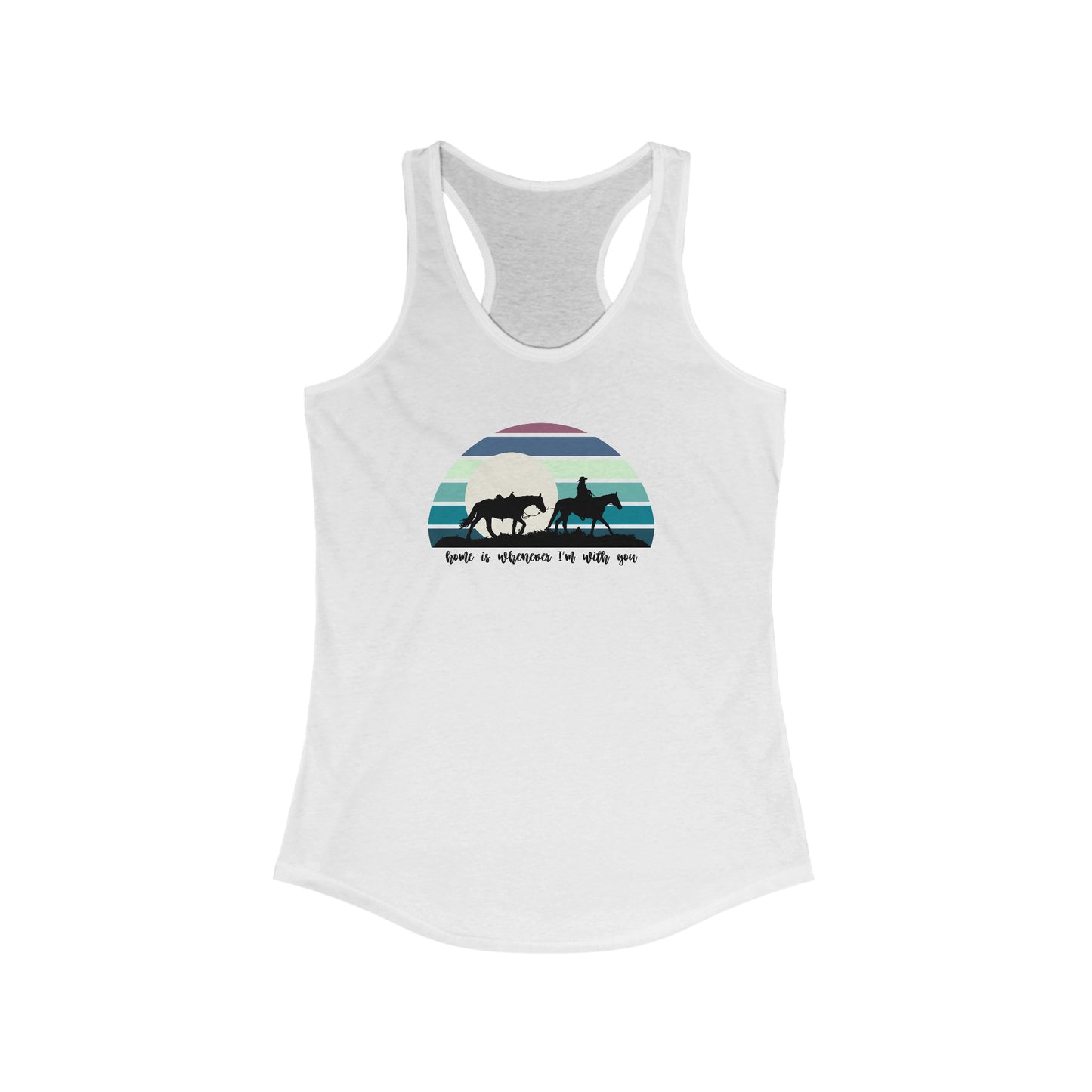 Cowboy and the moon Racerback Tank