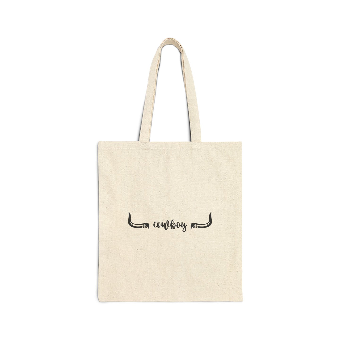 Cowboy longhorns Cotton Canvas Tote Bag
