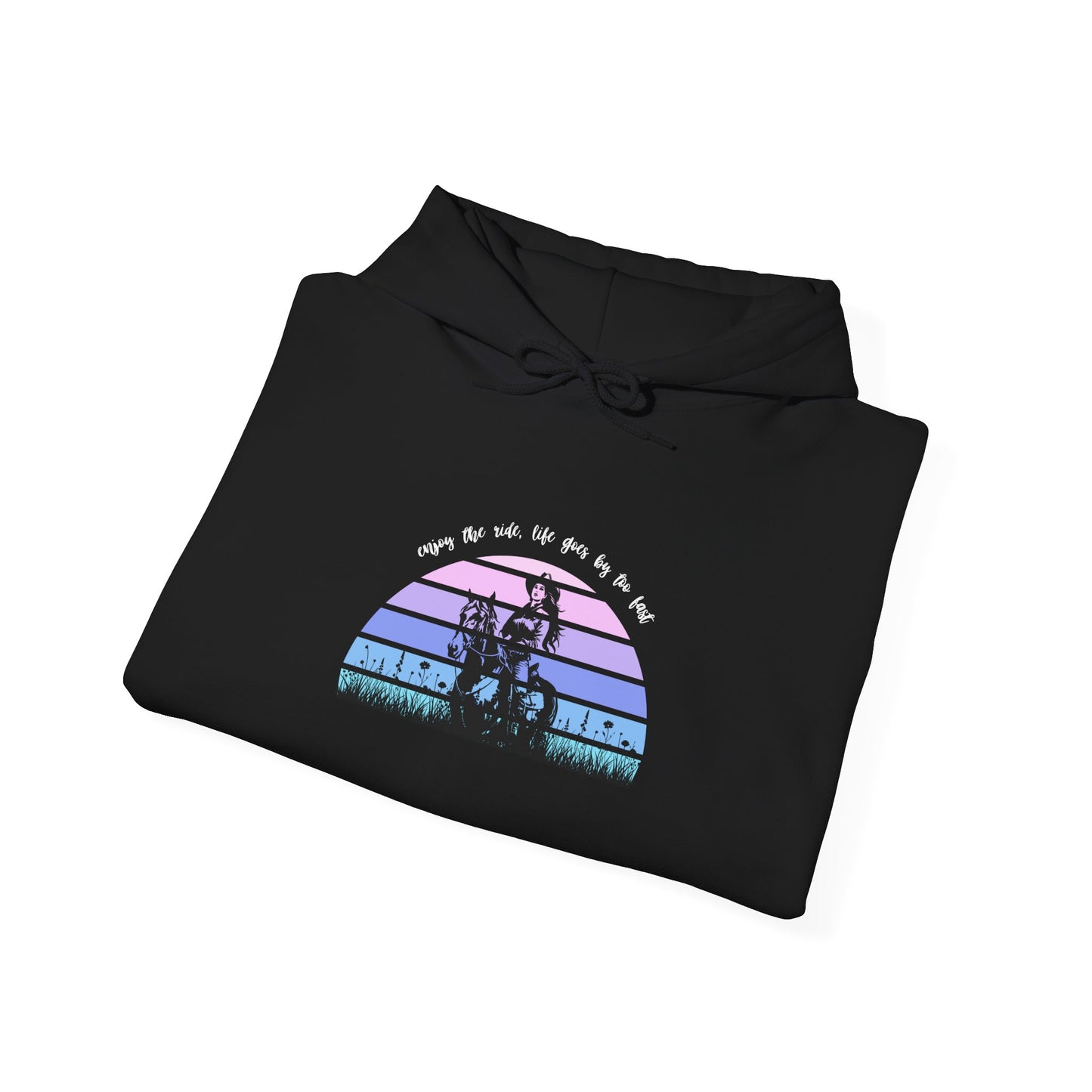 Enjoy the ride, life goes by too fast Unisex Heavy Blend™ Hooded Sweatshirt