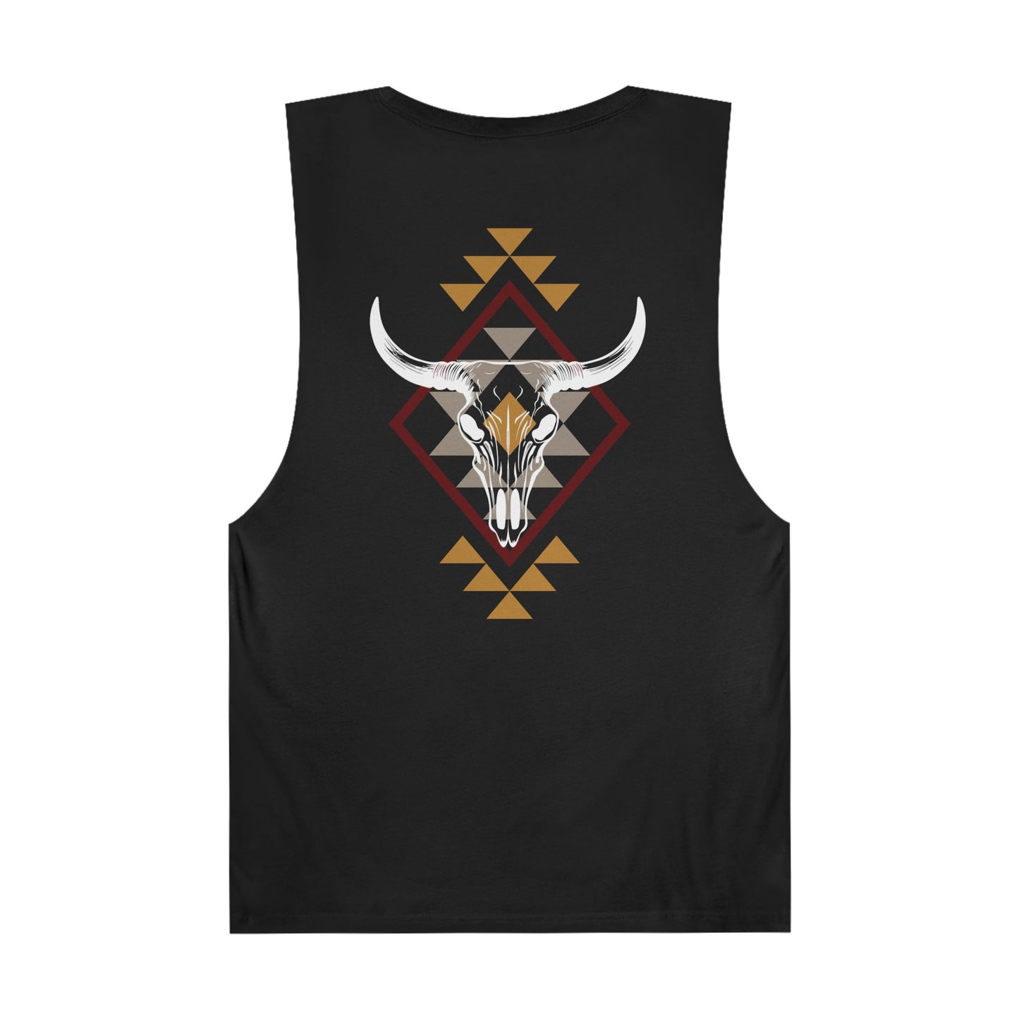 Cow skull western print Unisex Barnard Tank
