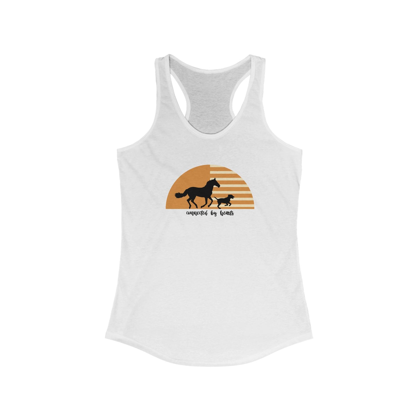 Connected by heart Women's Ideal Racerback Tank