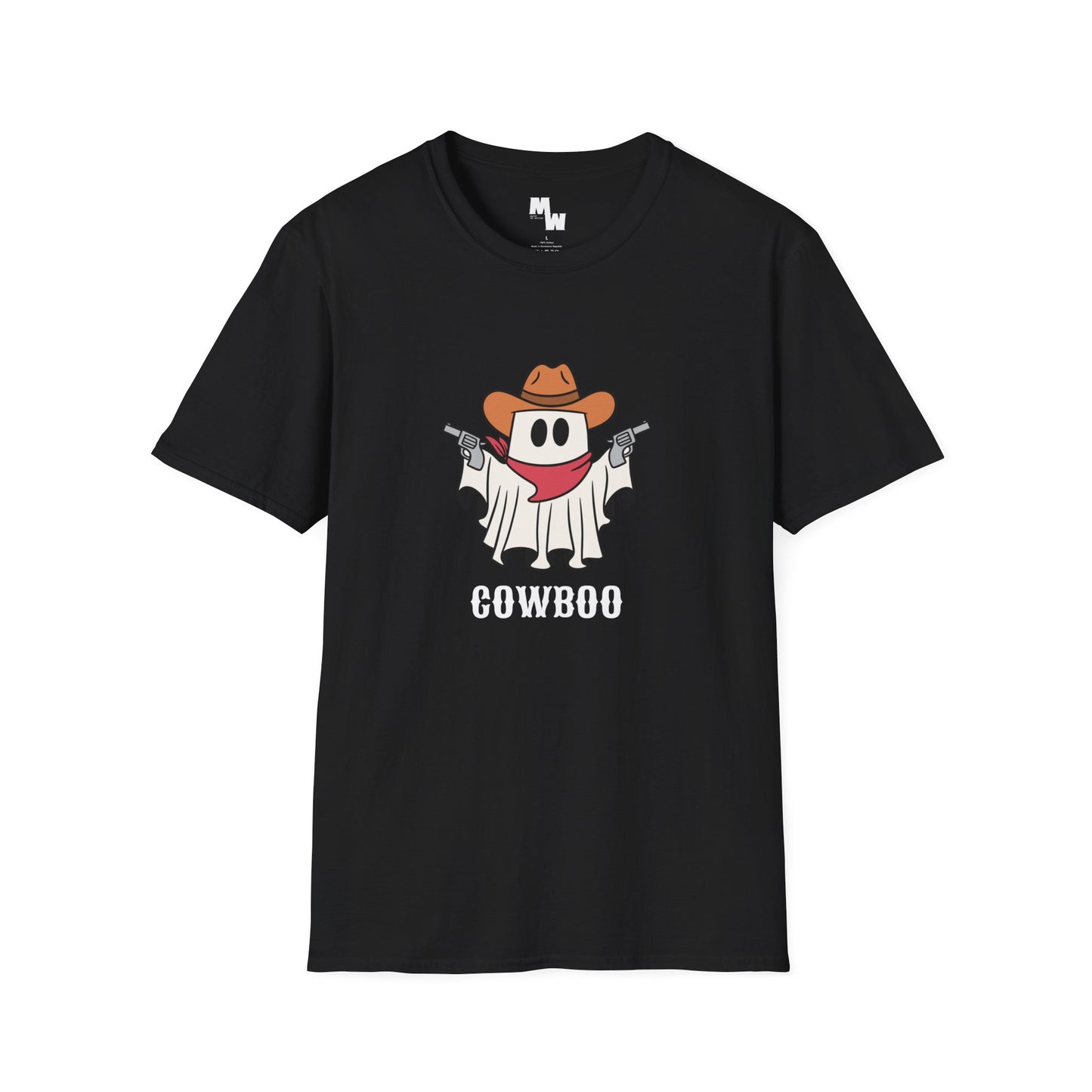 Cowboy Halloween ghost Unisex Softstyle T-Shirt