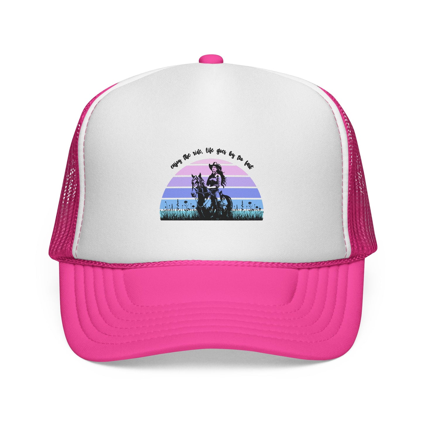 Enjoy the ride, life goes by too fast Trucker Caps