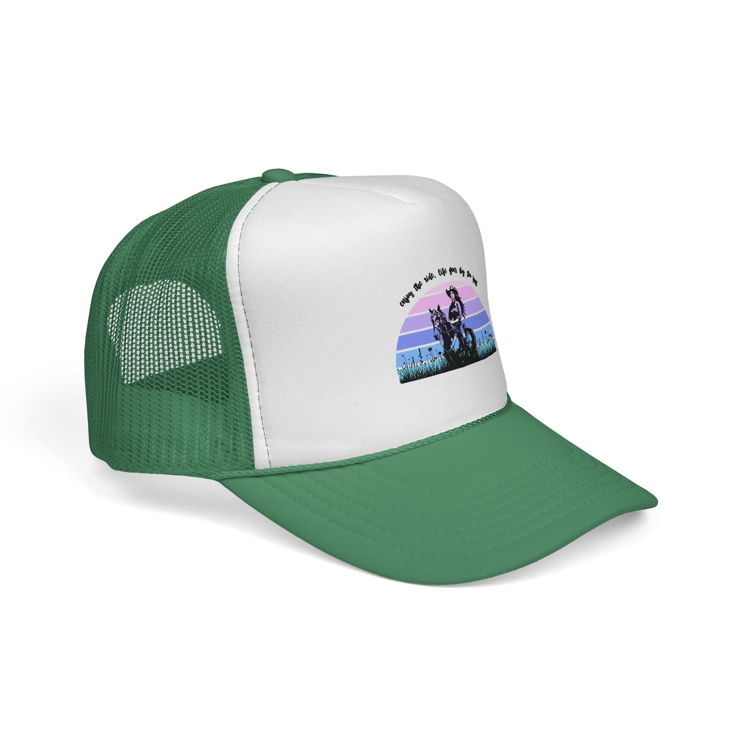 Enjoy the ride, life goes by too fast Trucker Caps
