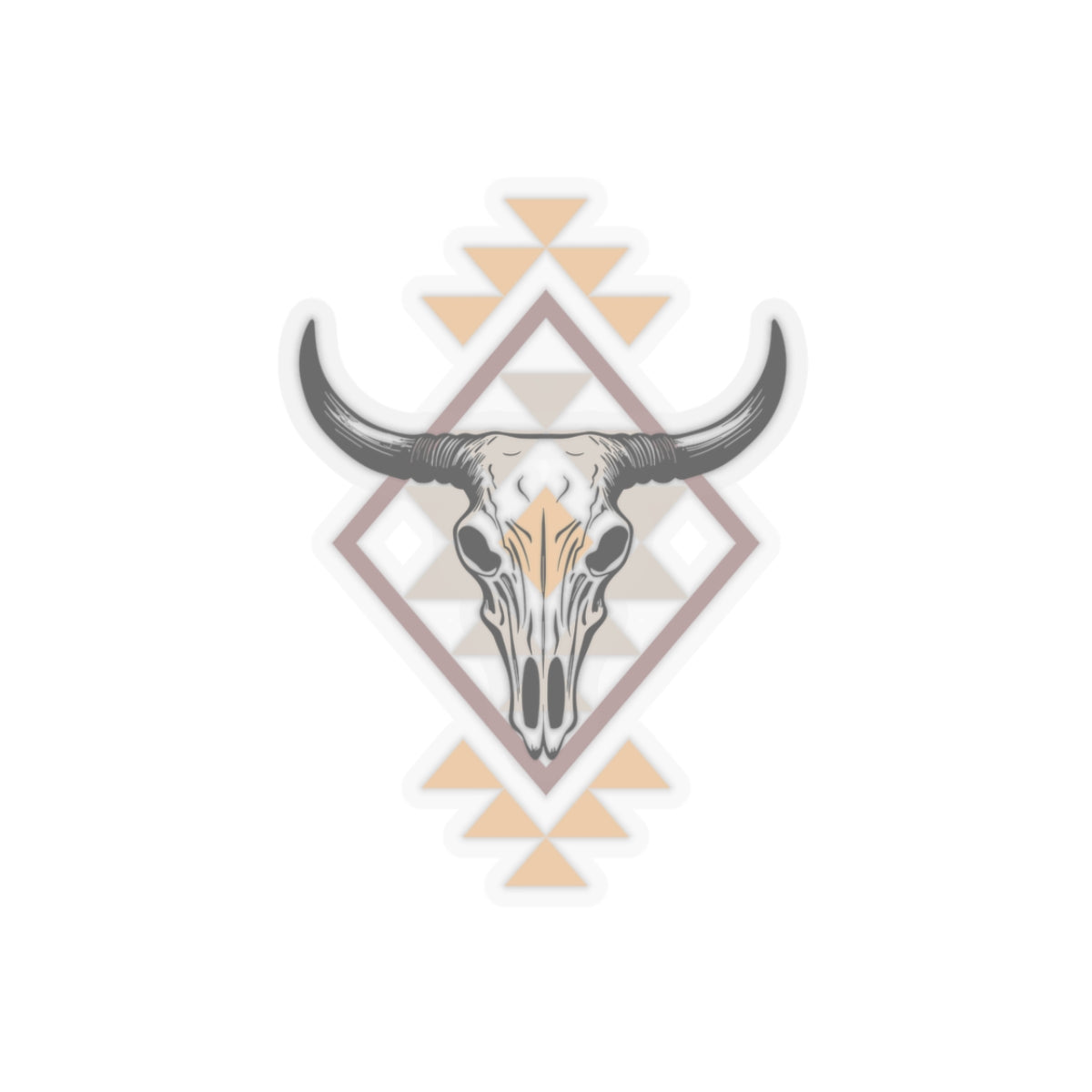 Cow skull western print Kiss-Cut Stickers