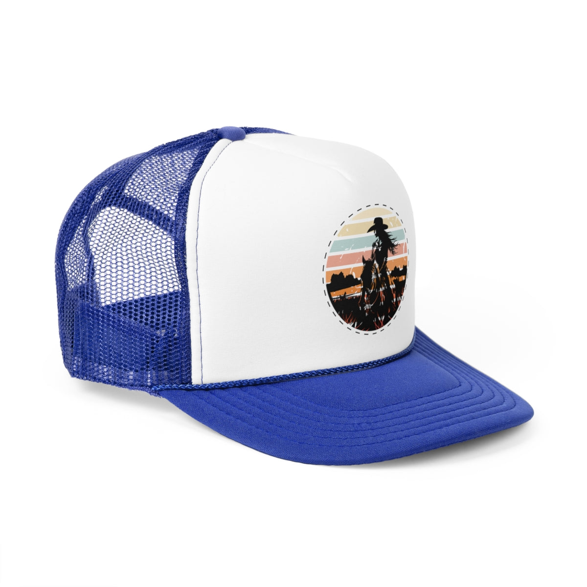 Cowgirl in the nature Trucker Caps