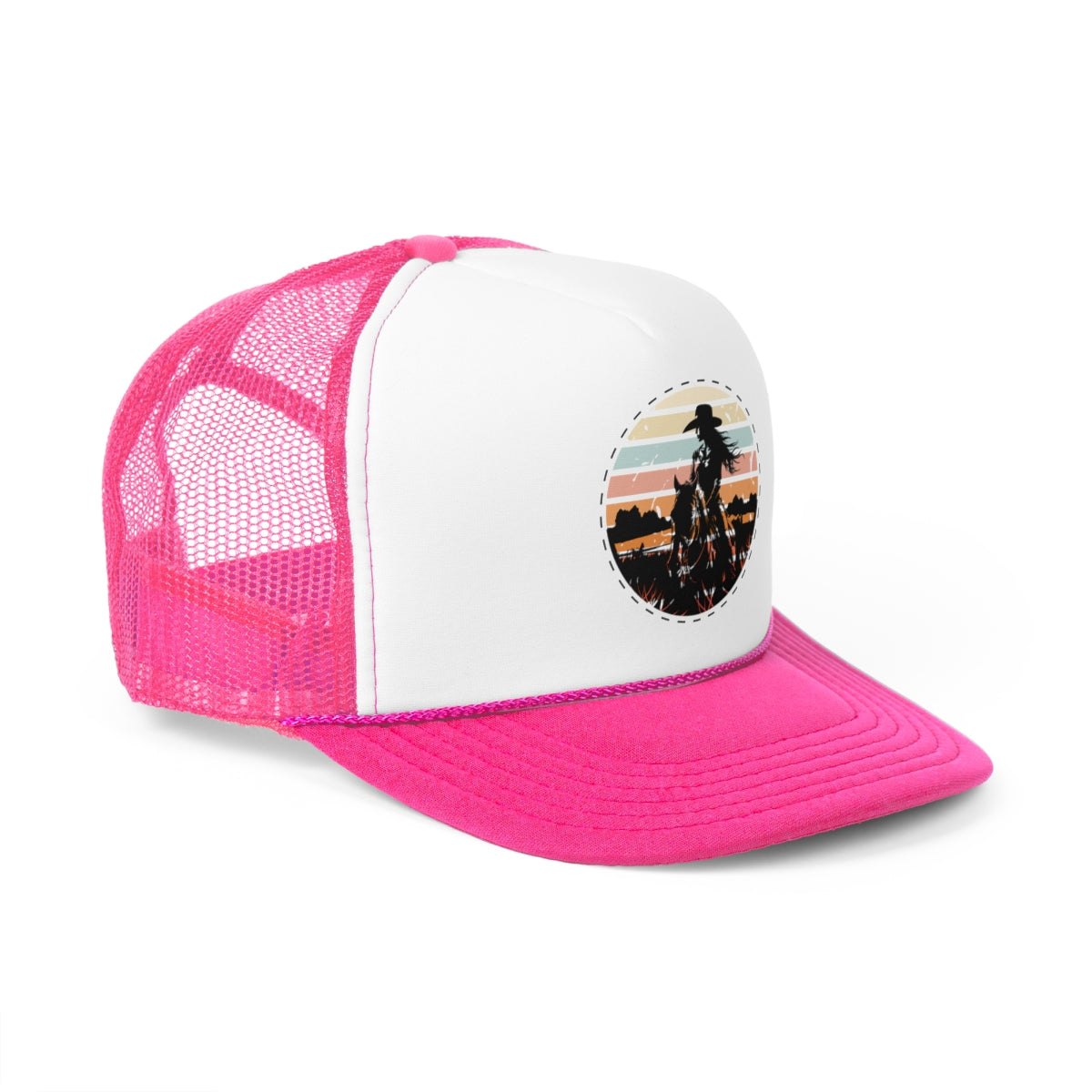 Cowgirl in the nature Trucker Caps