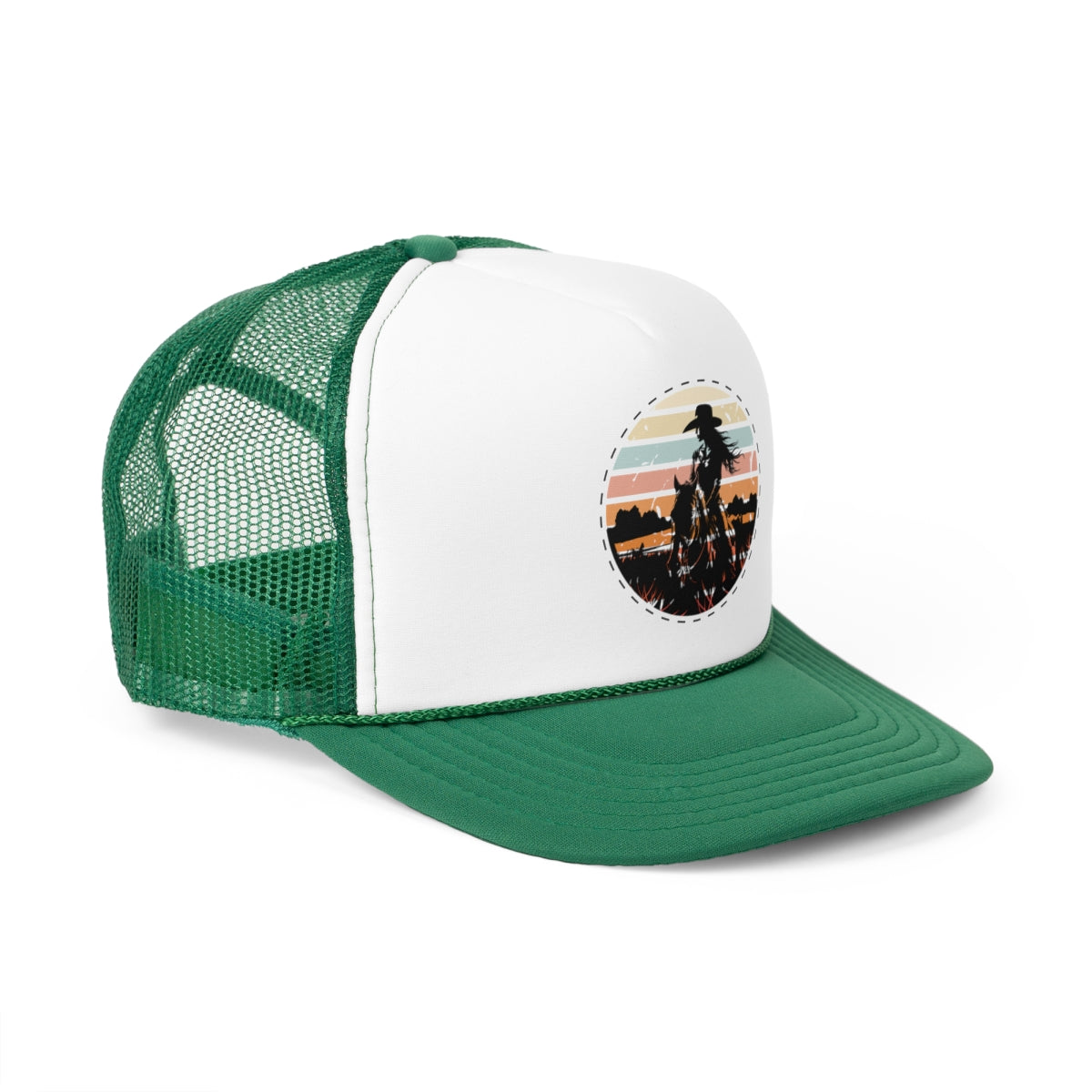 Cowgirl in the nature Trucker Caps