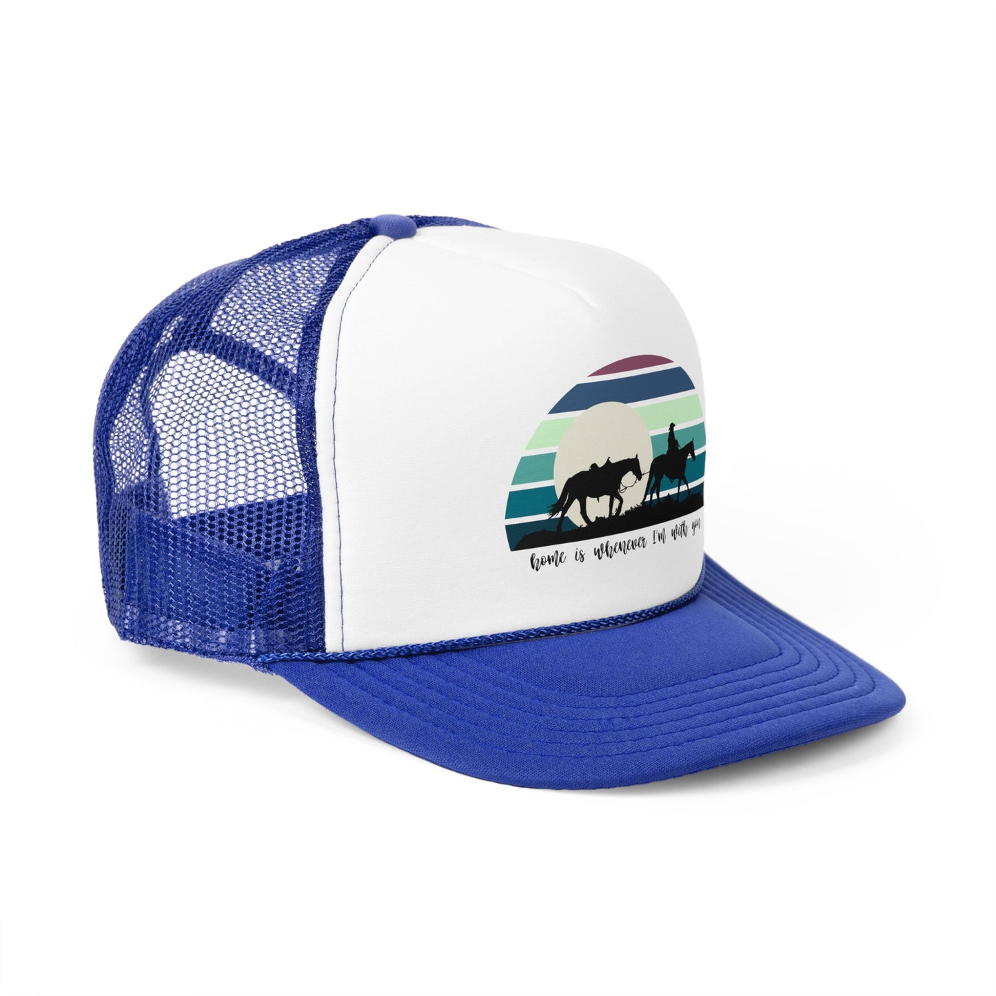 Cowboy and the moon Trucker Caps